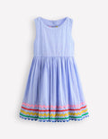 Robe Harlow avec détails au dos-Bord à bord/détails multi