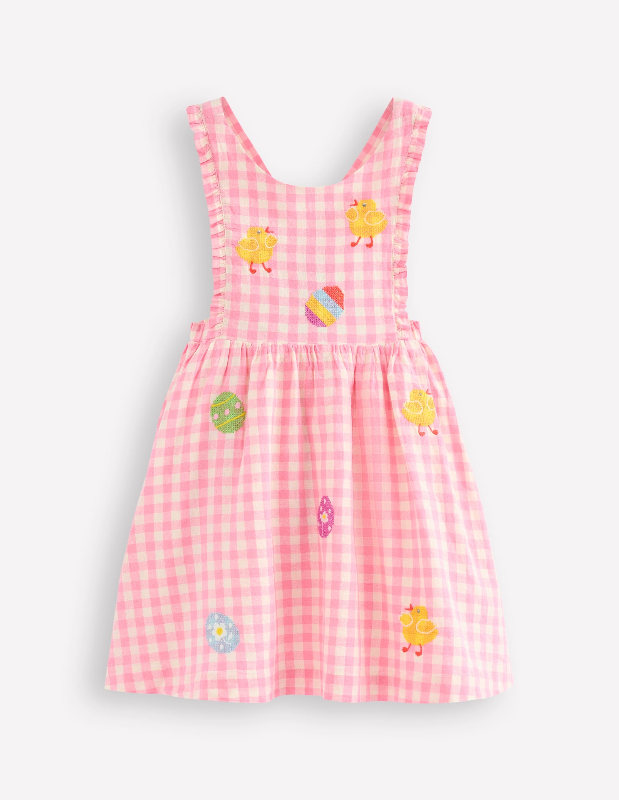 Robe chasuble-Pâques vichy rose - Image 1