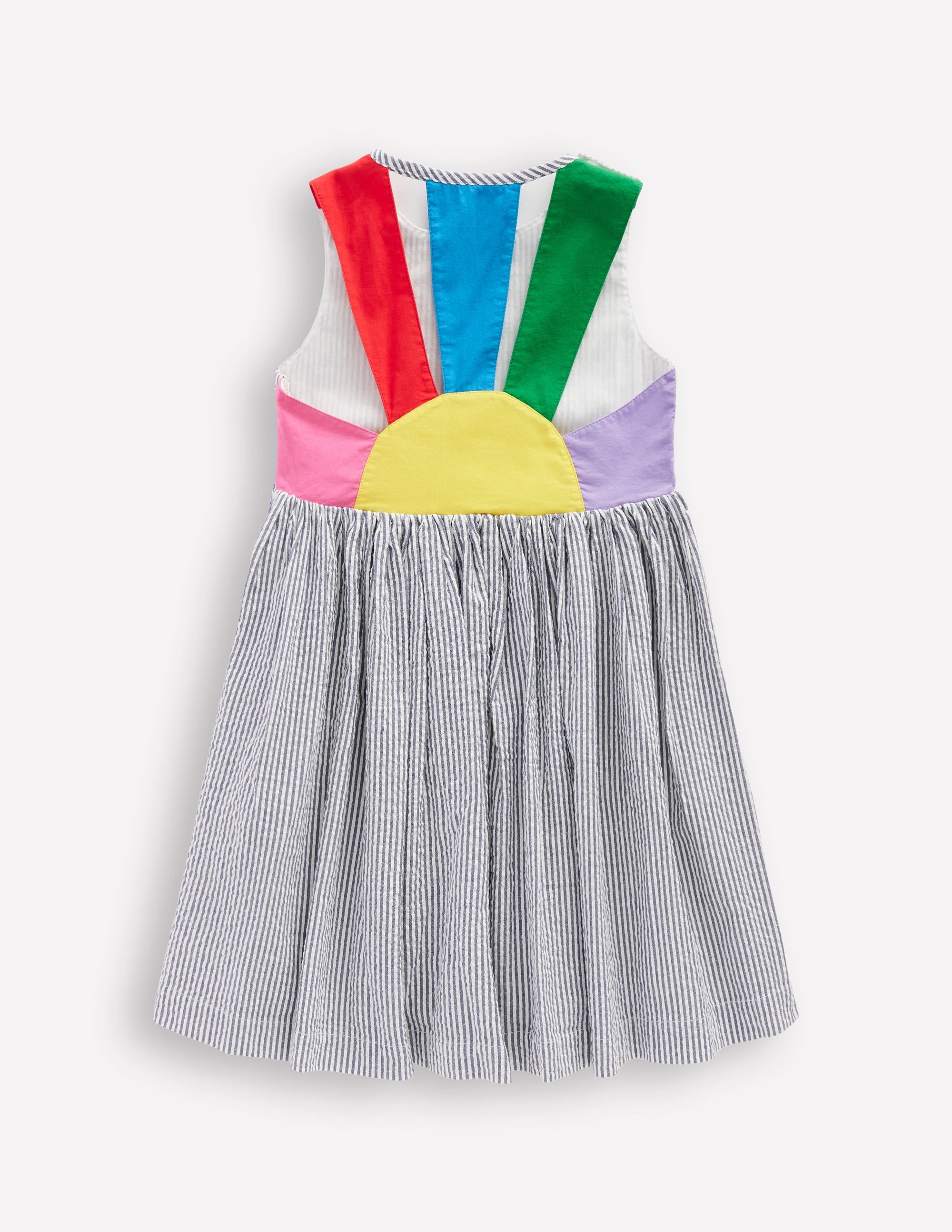 Zadie Kleid mit Rücken-Applikation-Marineblau/Naturweiß Streifen Sonnenstrahl - Image 2