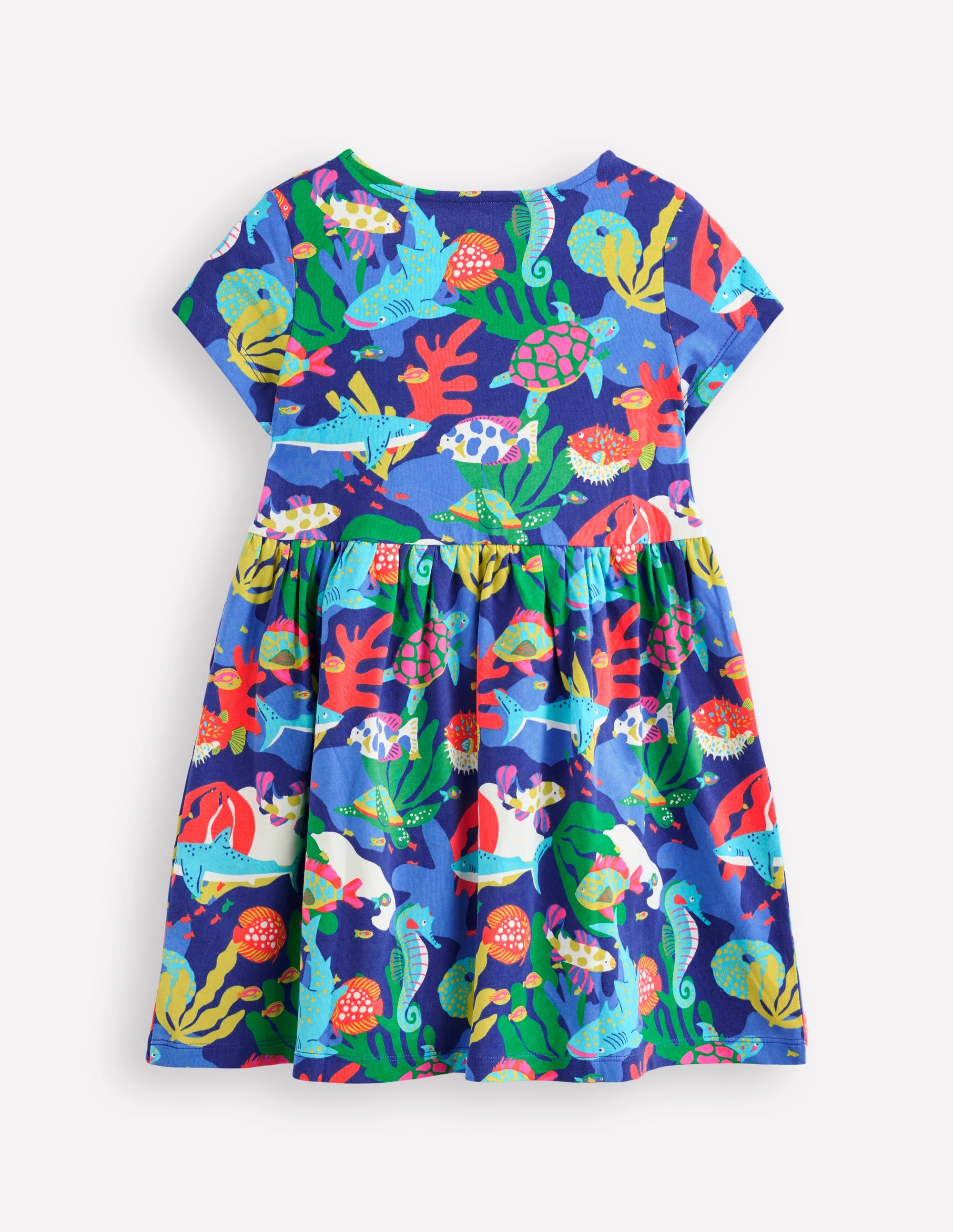 Lustiges Jerseykleid mit Herztasche-Bunt, Korallenriff - Image 2