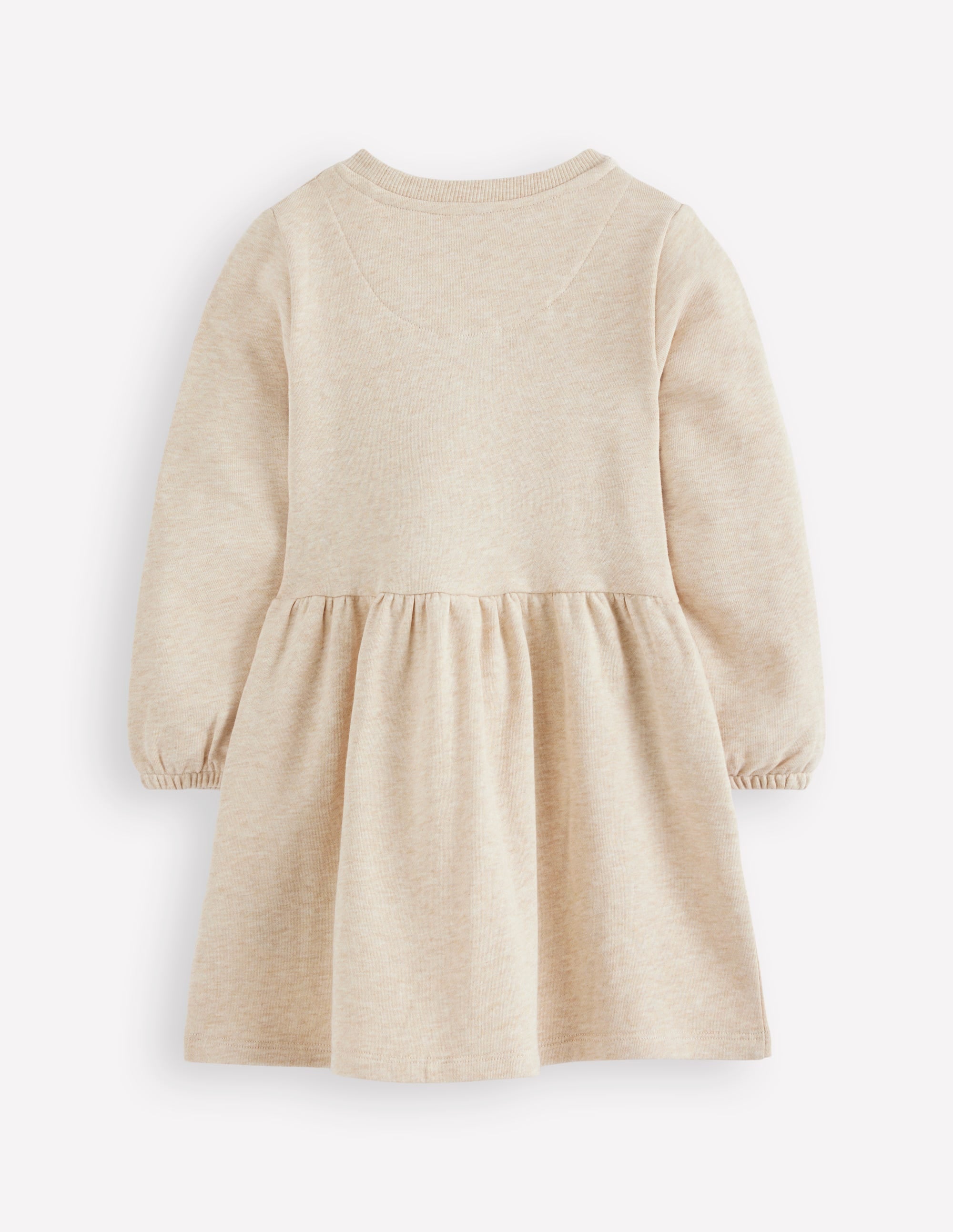 Bouclé-Sweatkleid mit Applikation-Haferbeige Meliert Osteraufnäher - Image 2