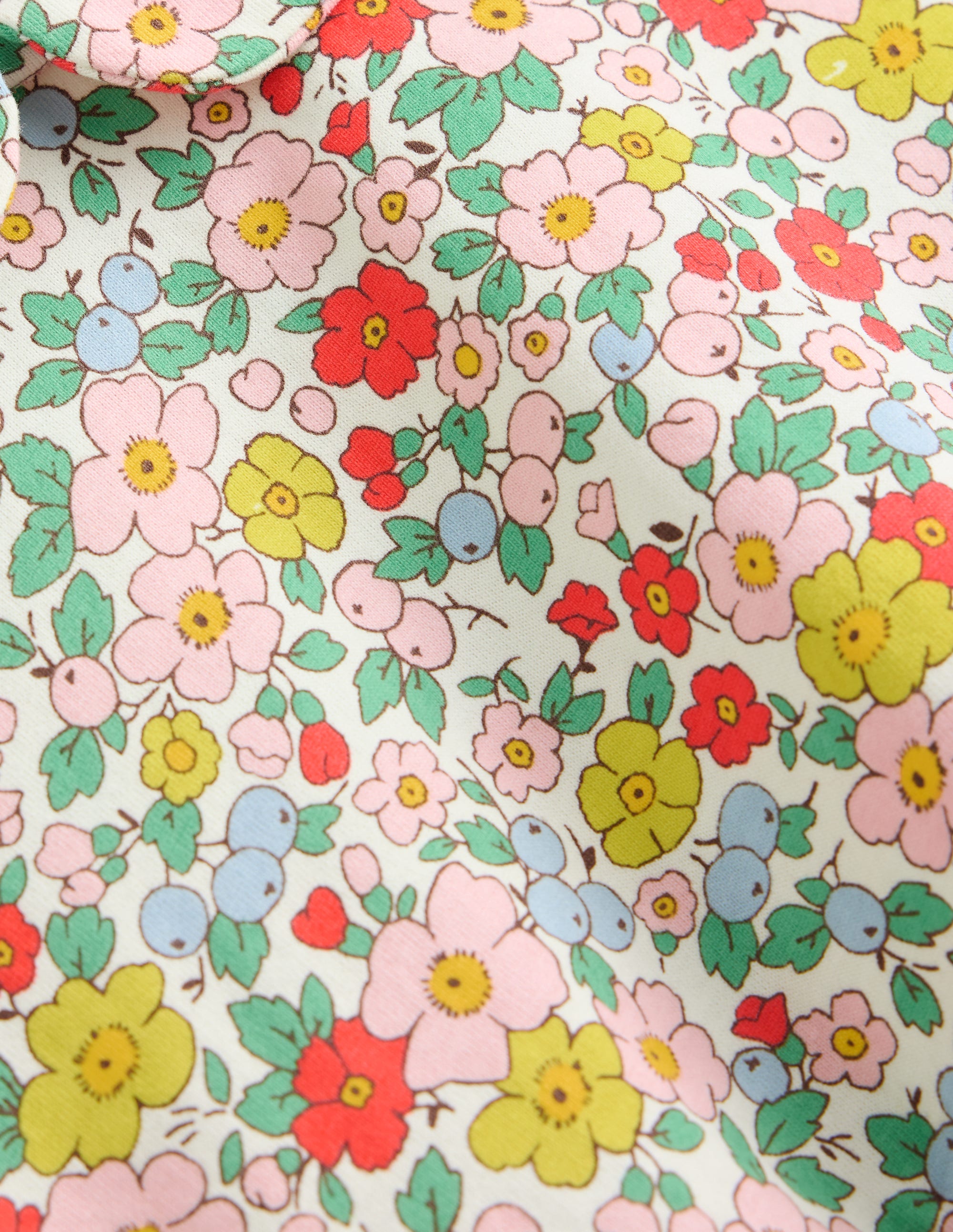 Robe col Claudine en jersey-Fleur de pommier vanille - Image 2