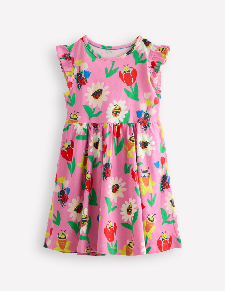 Posie Kleid mit Rüschenärmeln-Fliederzucker Frühlingsgarten