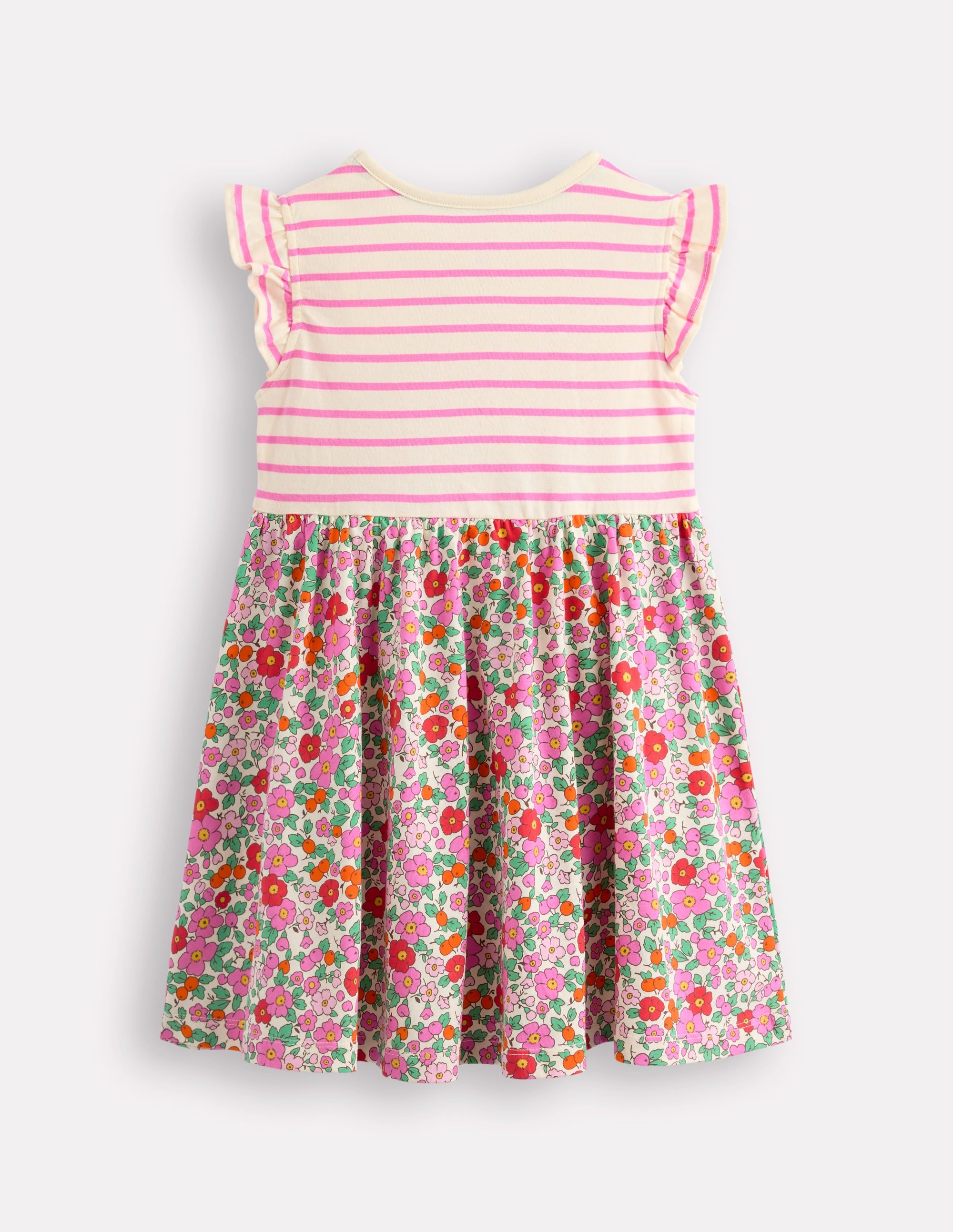 Robe Posie à manches volantées-Fleur de pommier rose - Image 2