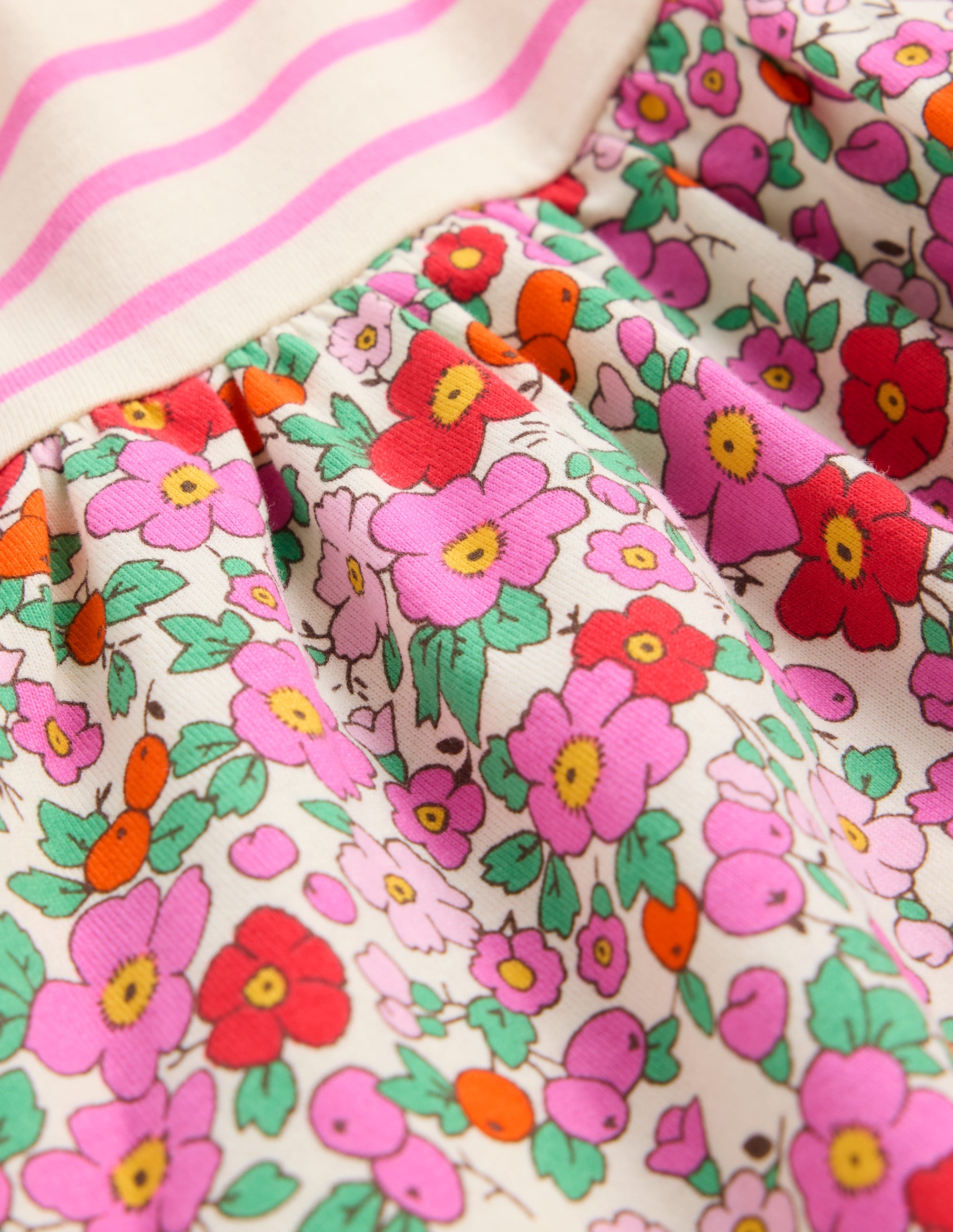 Robe Posie à manches volantées-Fleur de pommier rose - Image 3