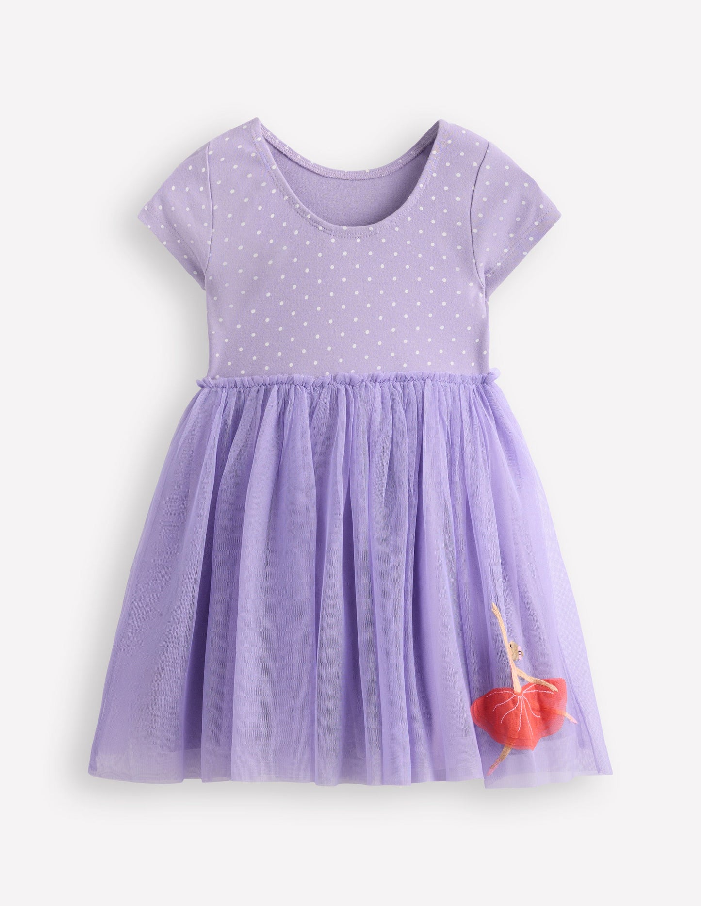 Robe Ami en tulle à appliqué-Ballerines lavande brumeux