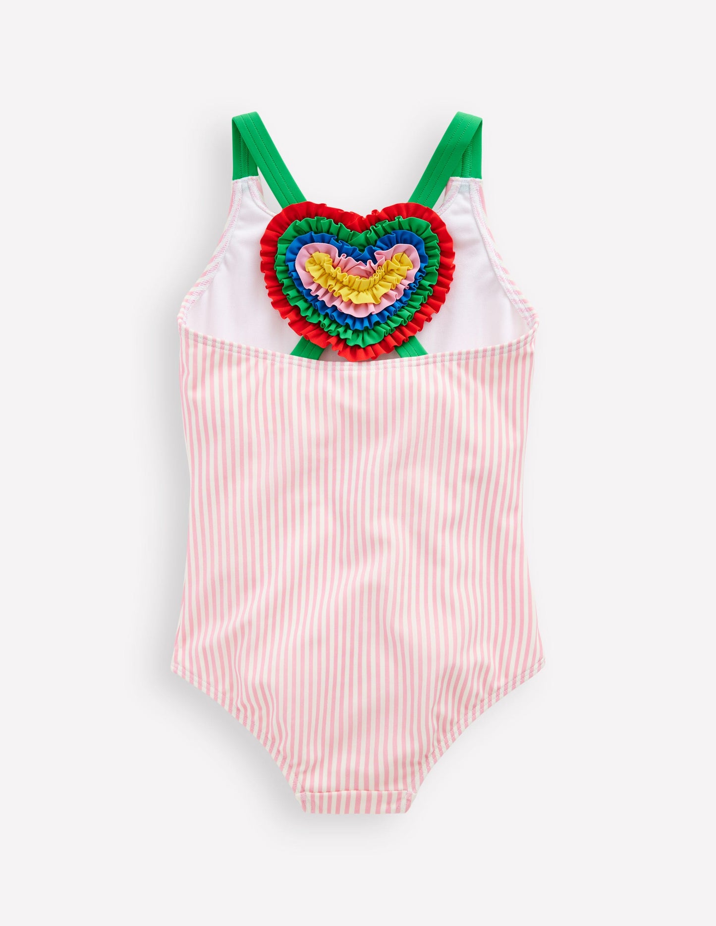 Applique Back Swimsuit-Chalk Pink Heart