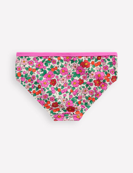 Bas de bikini à motif-Fleur de pommier rose