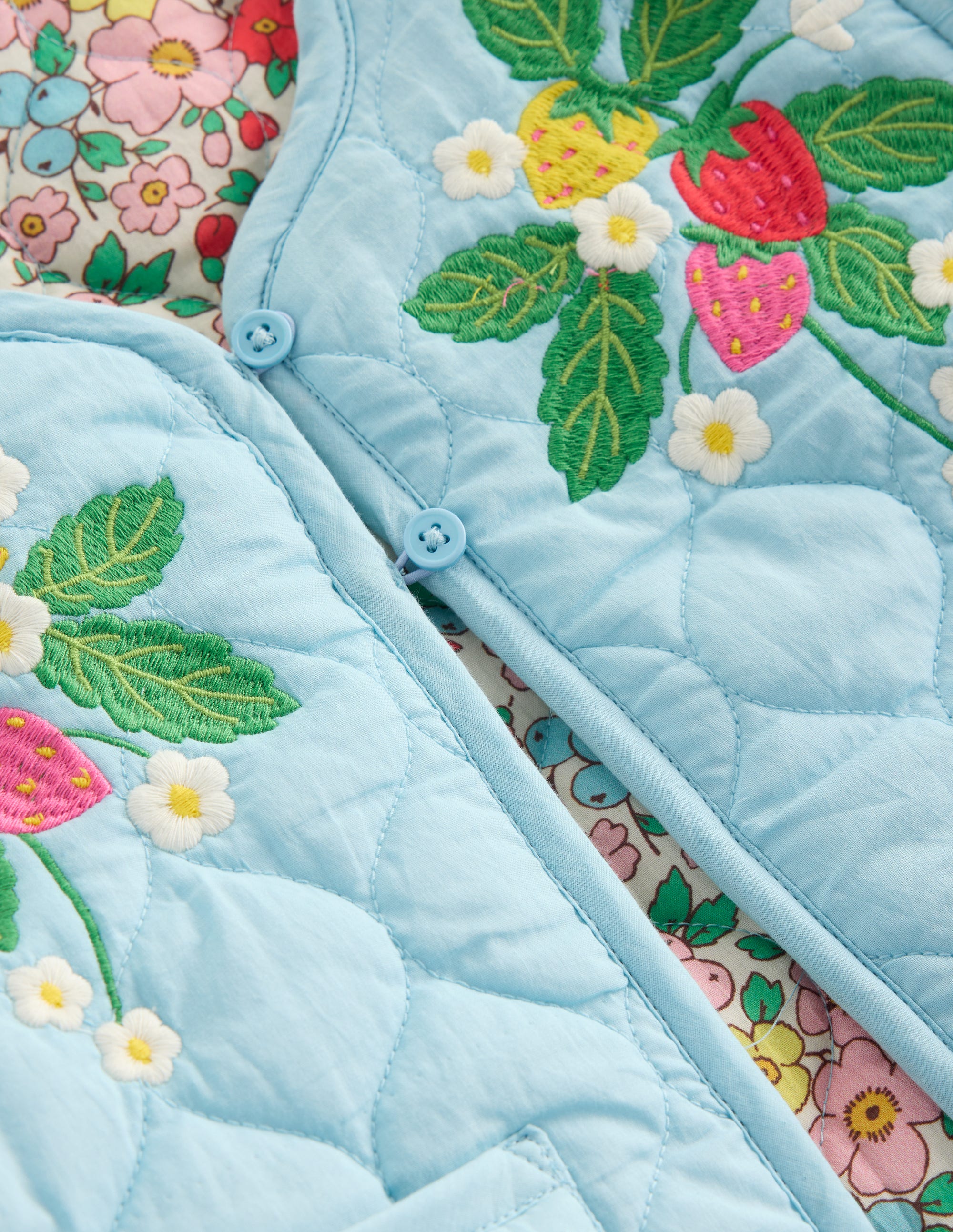 Veste réversible Aurore-Fleur de pommier blanc vanille - Image 3