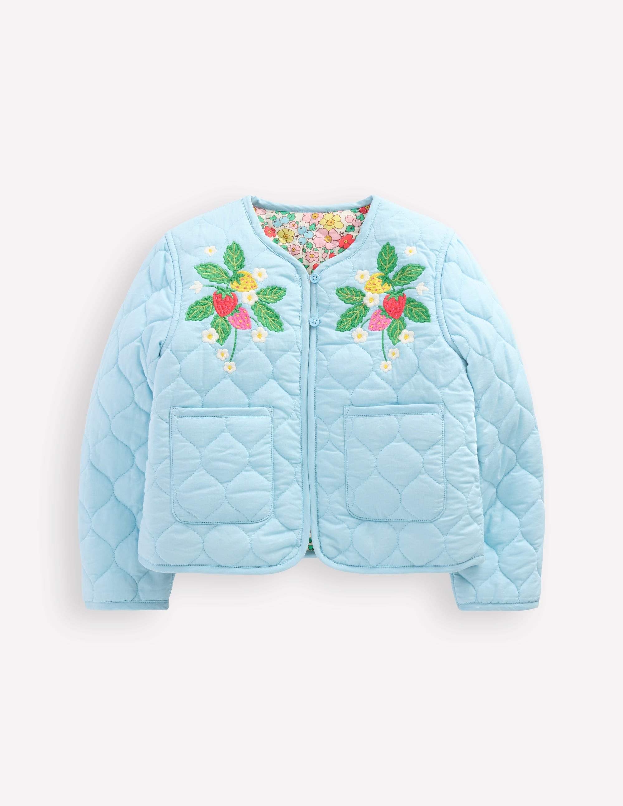 Veste réversible Aurore-Fleur de pommier blanc vanille - Image 1