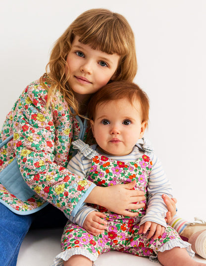 Veste réversible Aurore-Fleur de pommier blanc vanille