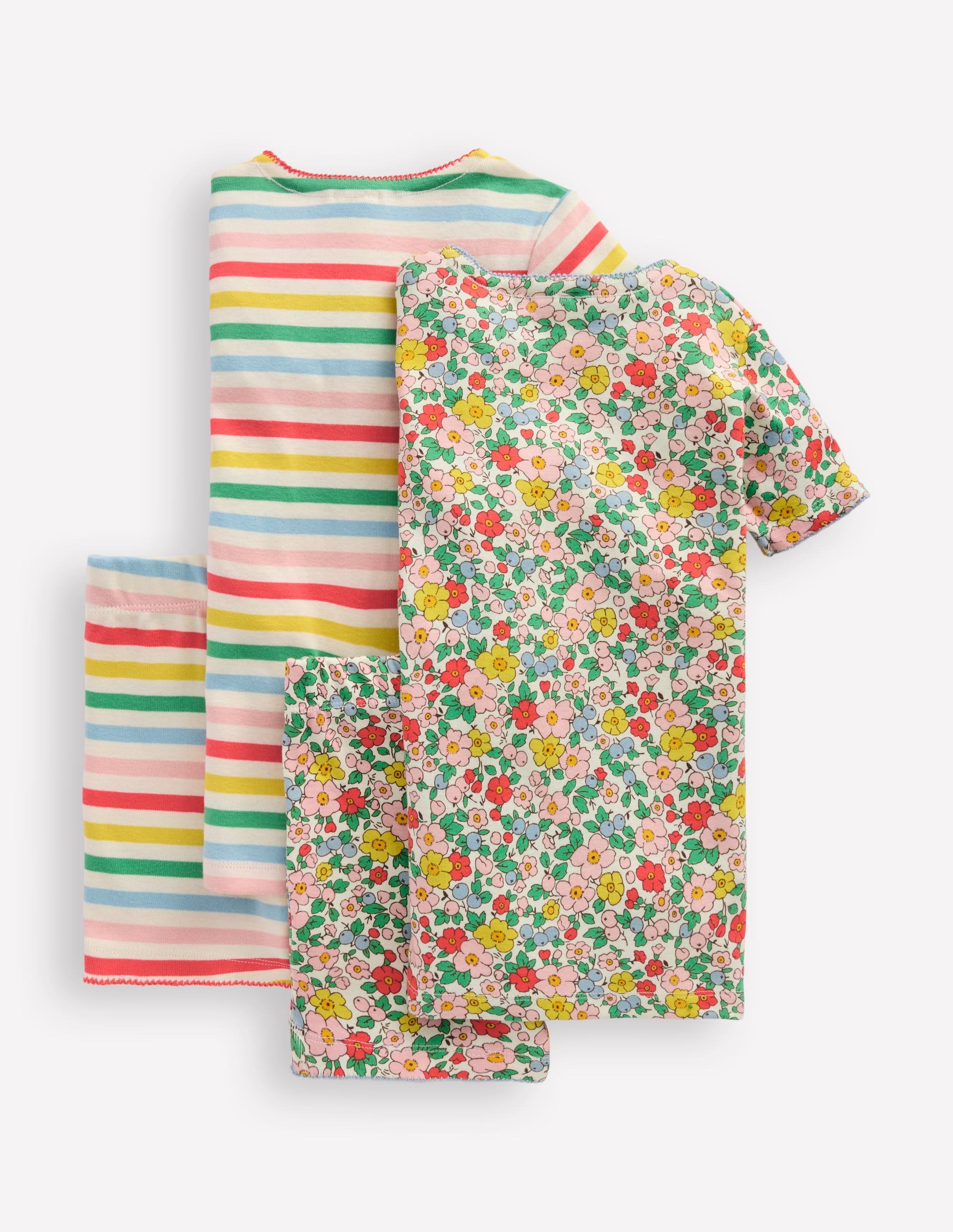 2 pyjamas courts-Fleur de pommier multi - Image 2