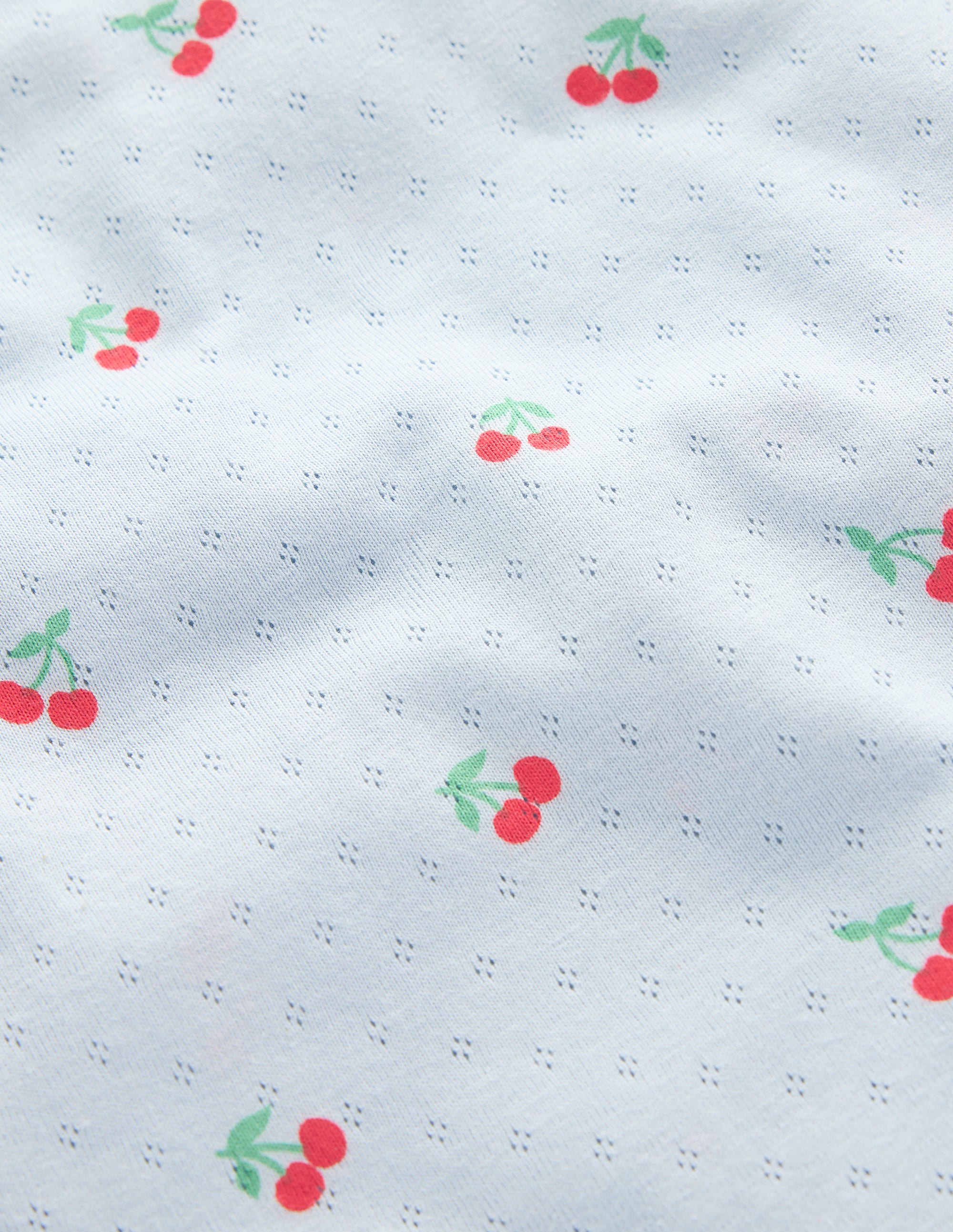 Pyjama douillet en pointelle-Cerises bleu brumeux - Image 3