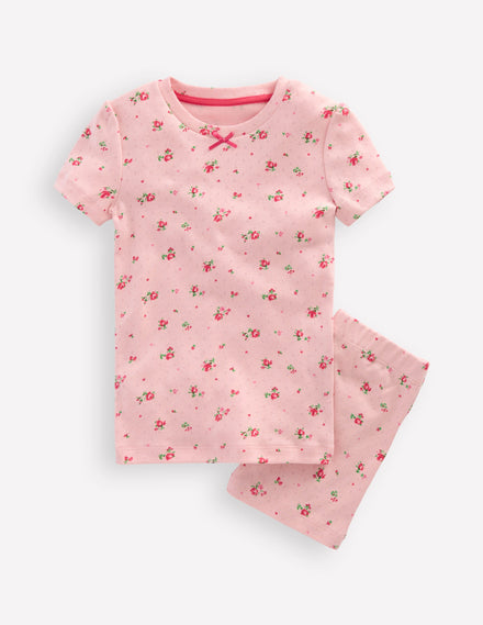 Pyjama douillet en pointelle-Motif Rose Sprig rose botanique