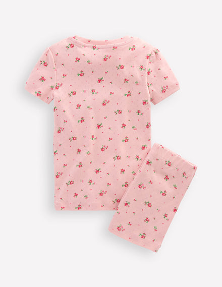 Pyjama douillet en pointelle-Motif Rose Sprig rose botanique