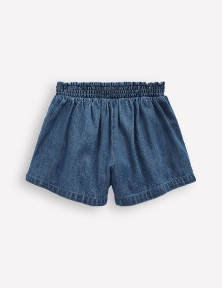 Short à enfiler-Bleu vintage moyen