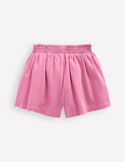 Shorts zum Hineinschlüpfen-Rosa Stickerei