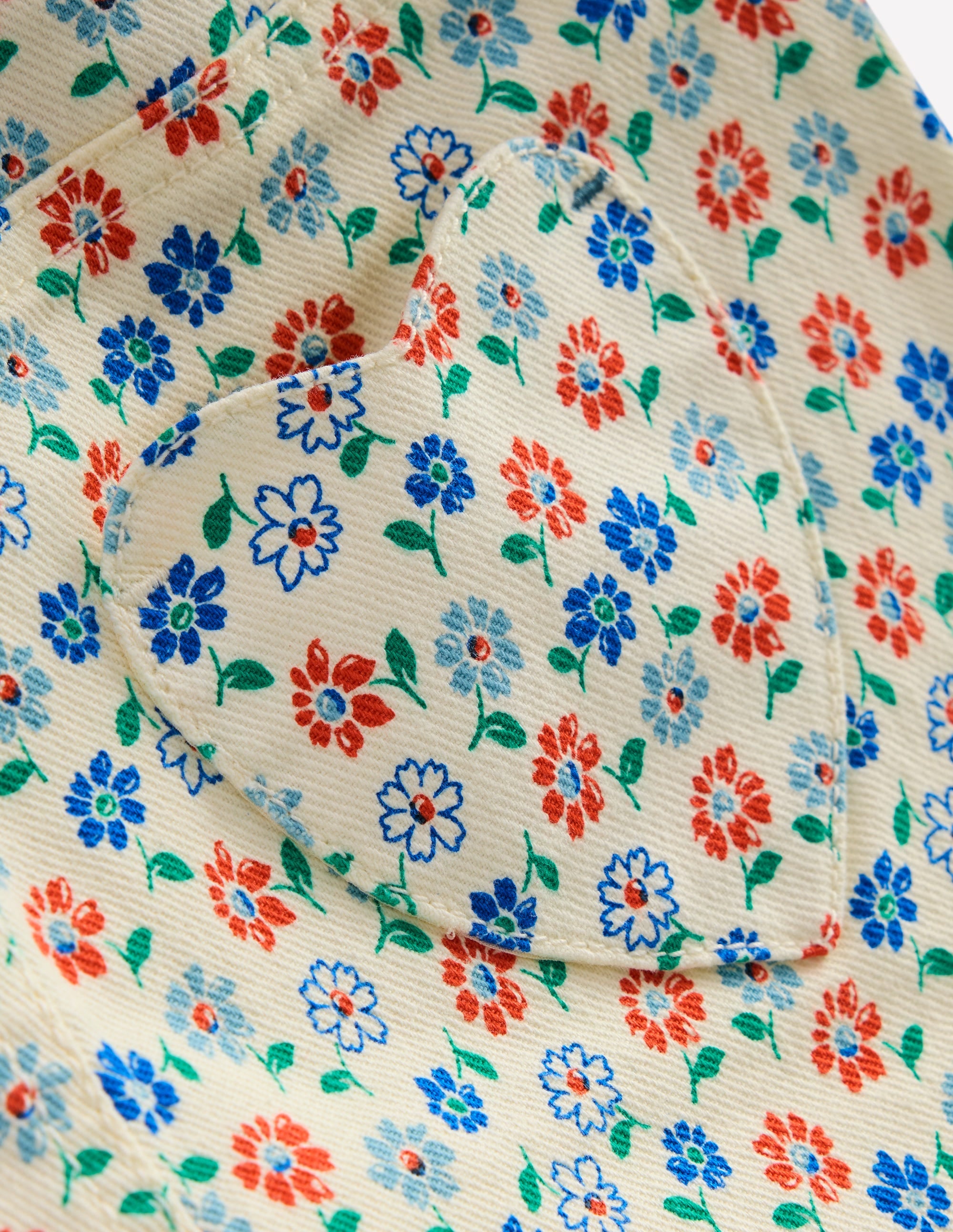 Short en jean-Pâquerette vanille blanc vintage - Image 3