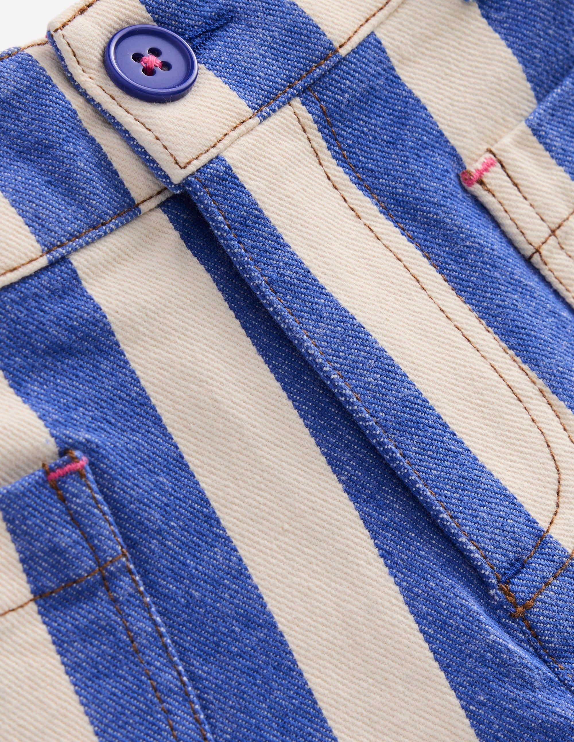 Short à poches plaquées-Bleu orion/ivoire - Image 3