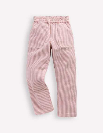 Pantalon à enfiler-Coutil rose