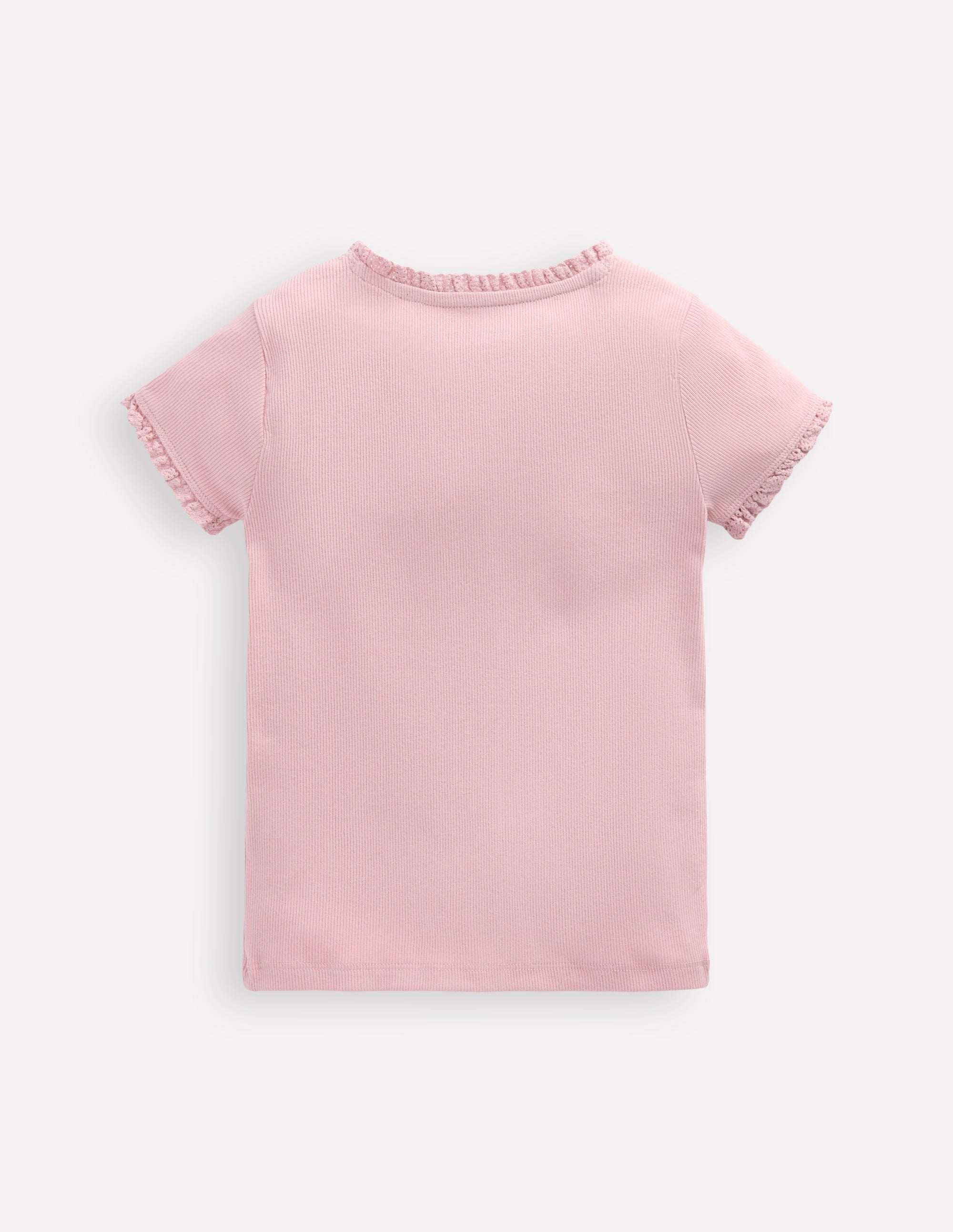 Geripptes Kurzarm-T-Shirt-Artic Marl - Image 2