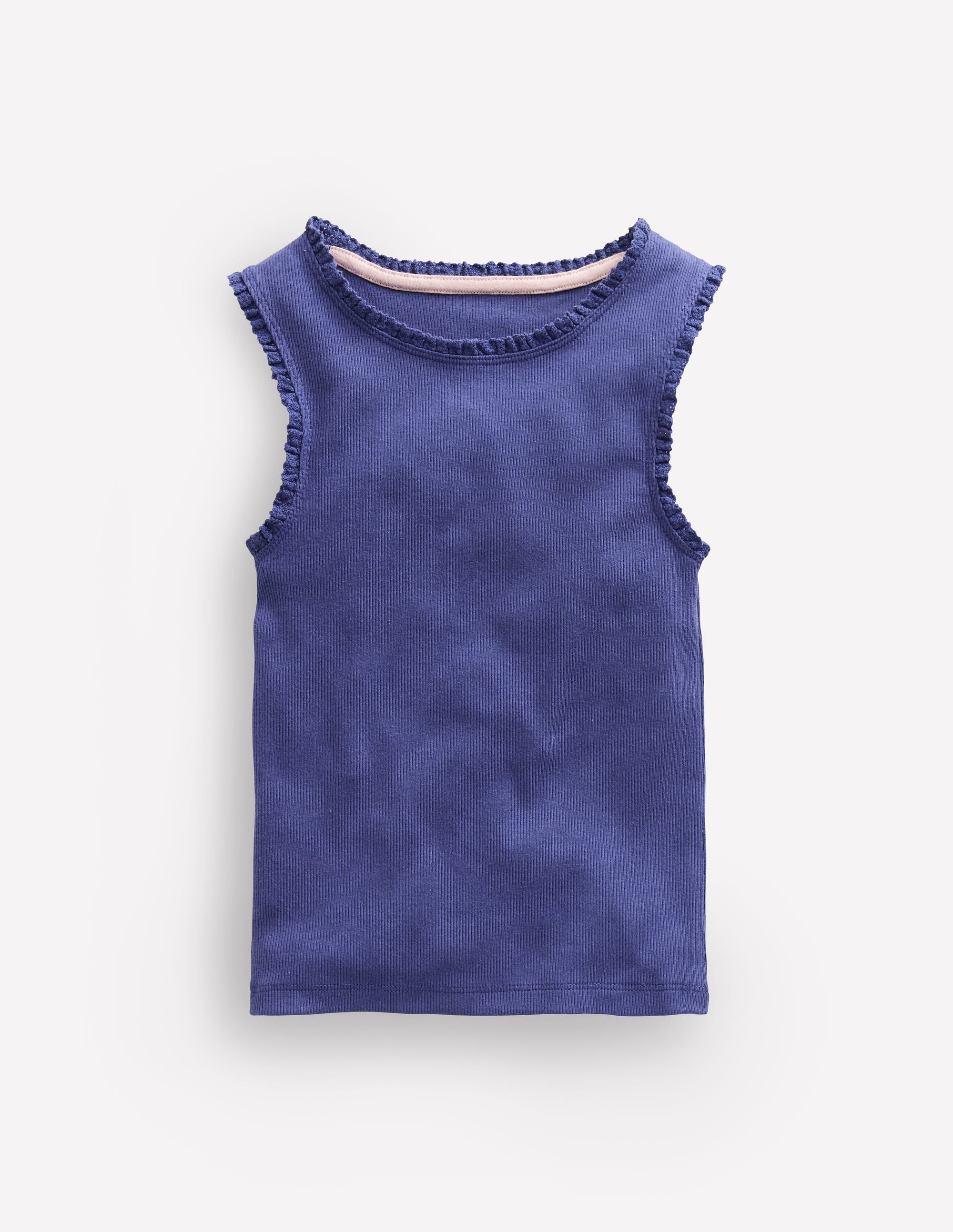 Ribbed Lace Trim Vest-Starboard - Image 1