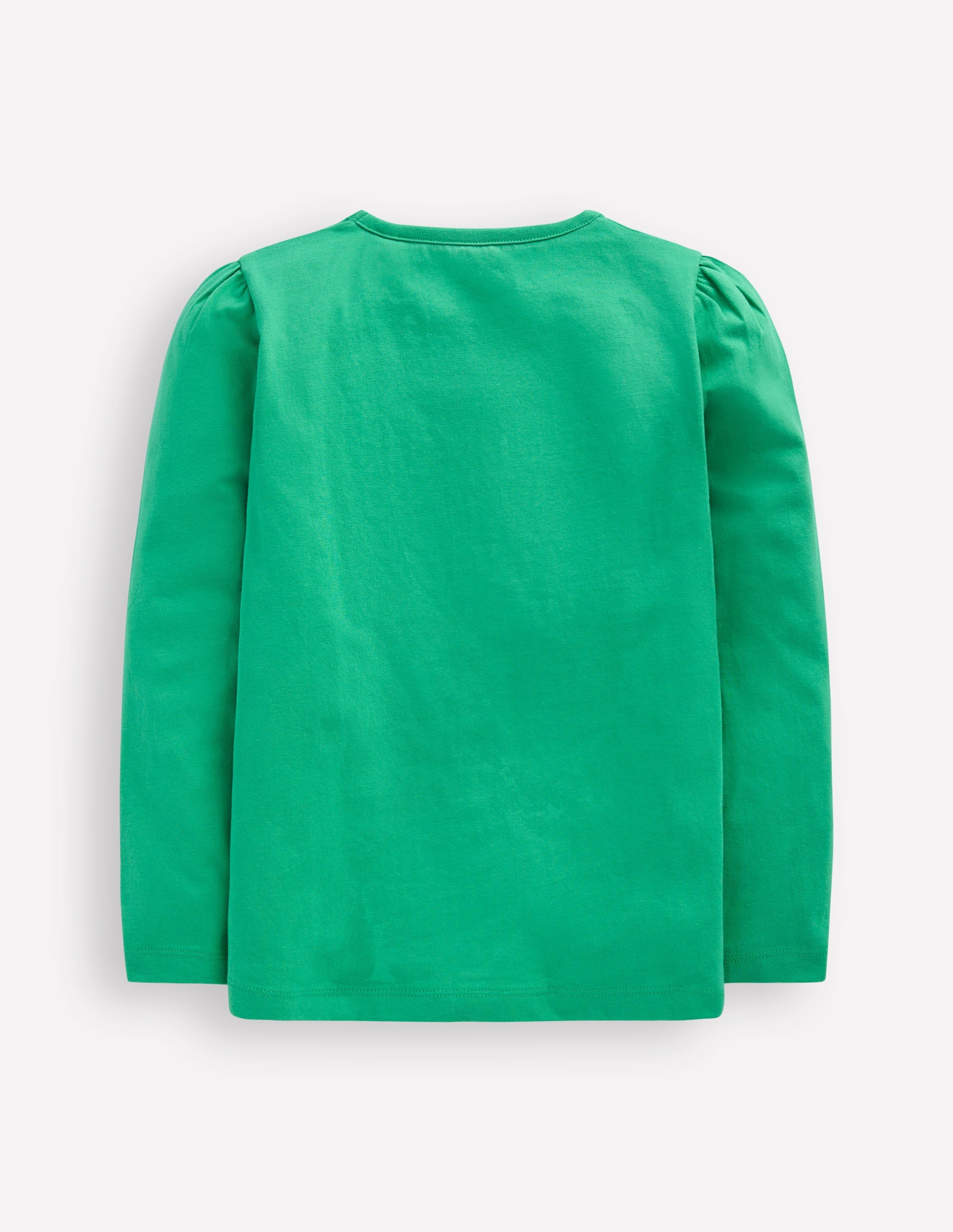 T-Shirt mit Puffärmeln und Applikation-Aloe-Grün Hase - Image 2