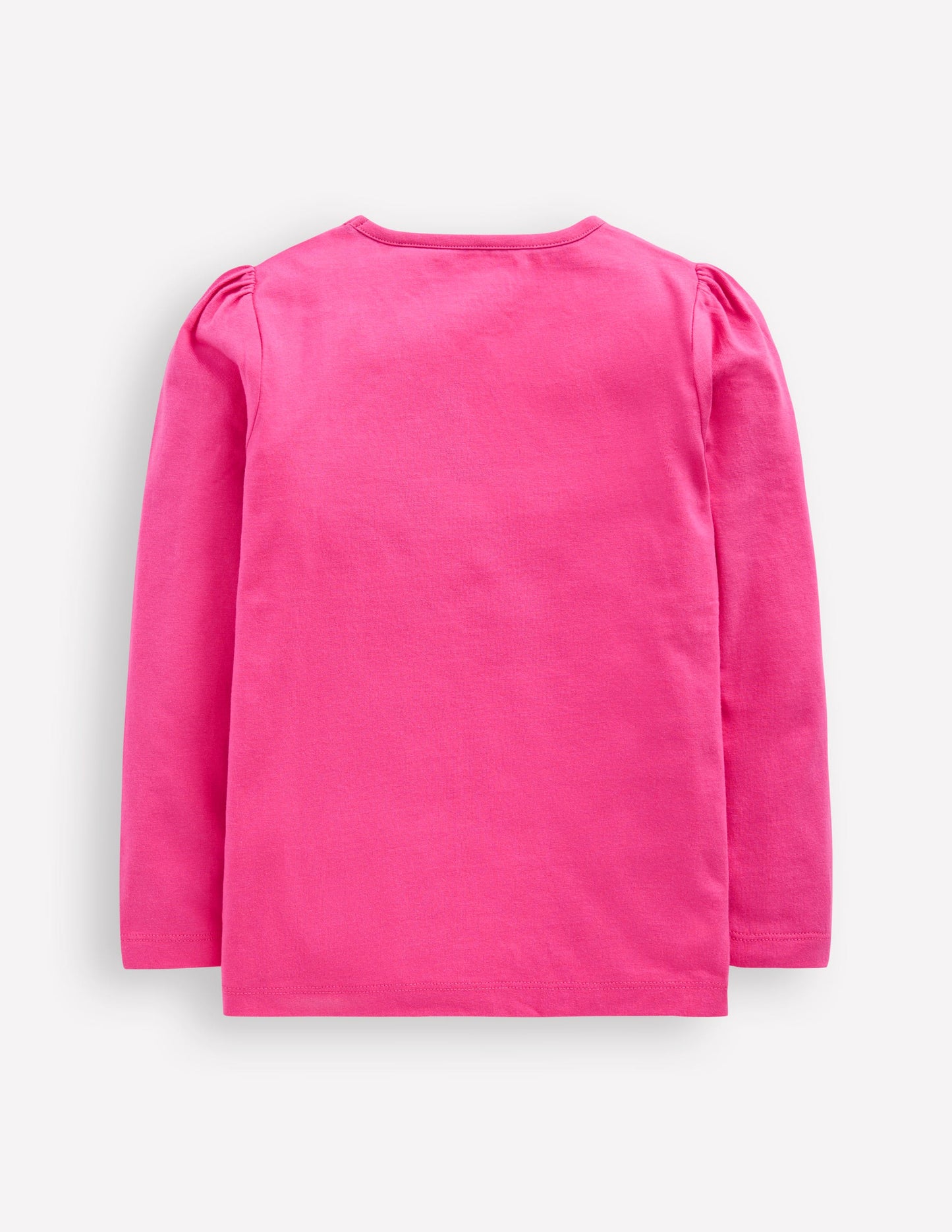 T-Shirt mit Puffärmeln und Applikation-Sorbet-Rosa Schlange