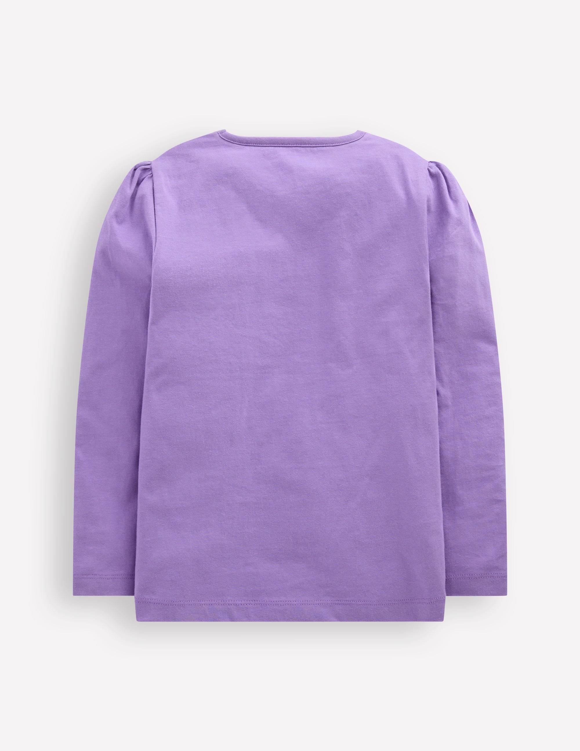 T-shirt à manches bouffantes et appliqué-Chat floral violet aster - Image 2