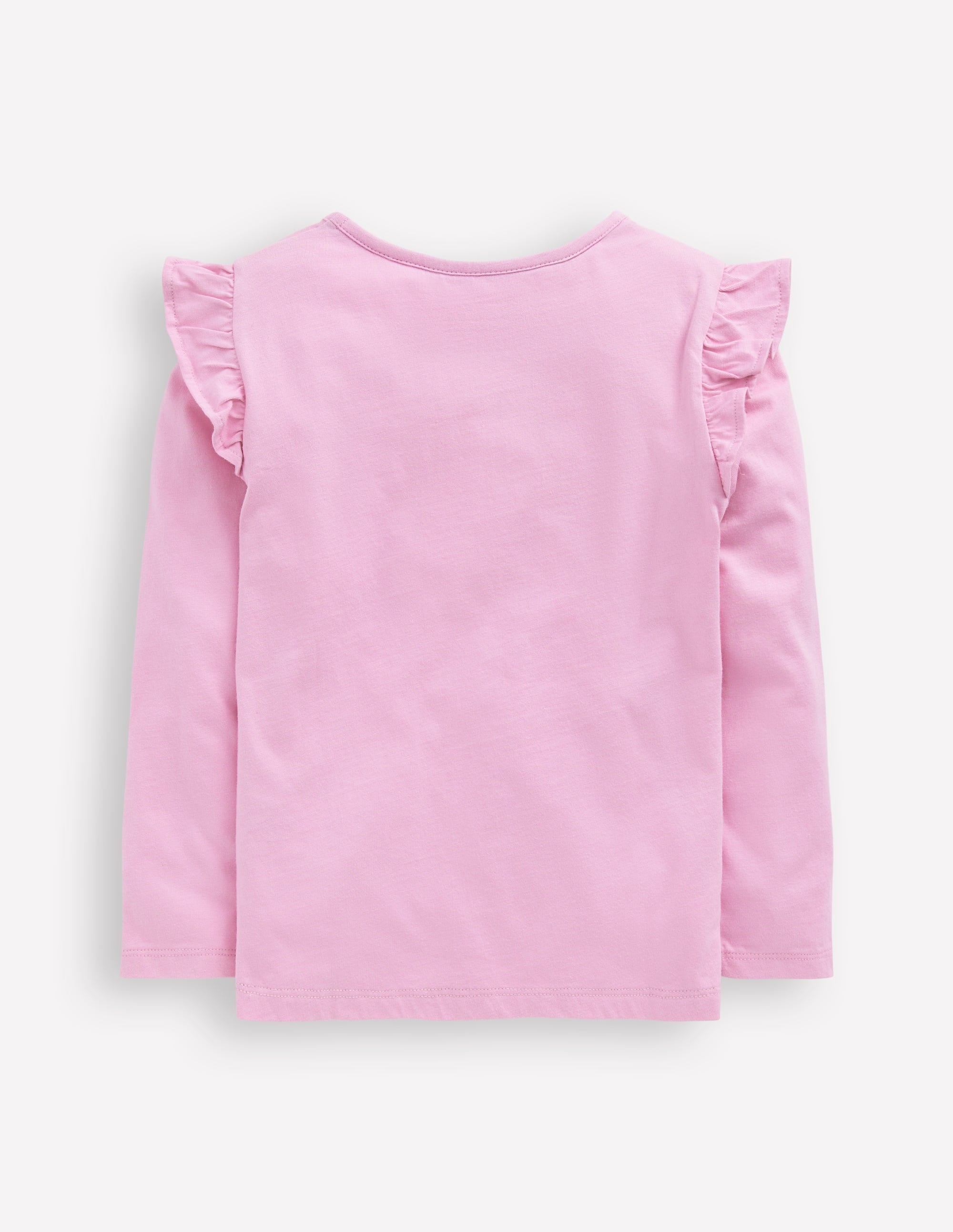 Langärmeliges Oberteil mit Rüschen und Logo-Kaugummirosa Hunde - Image 2