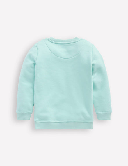 Sweat à appliqué-Fée de pâquerette vert printemps