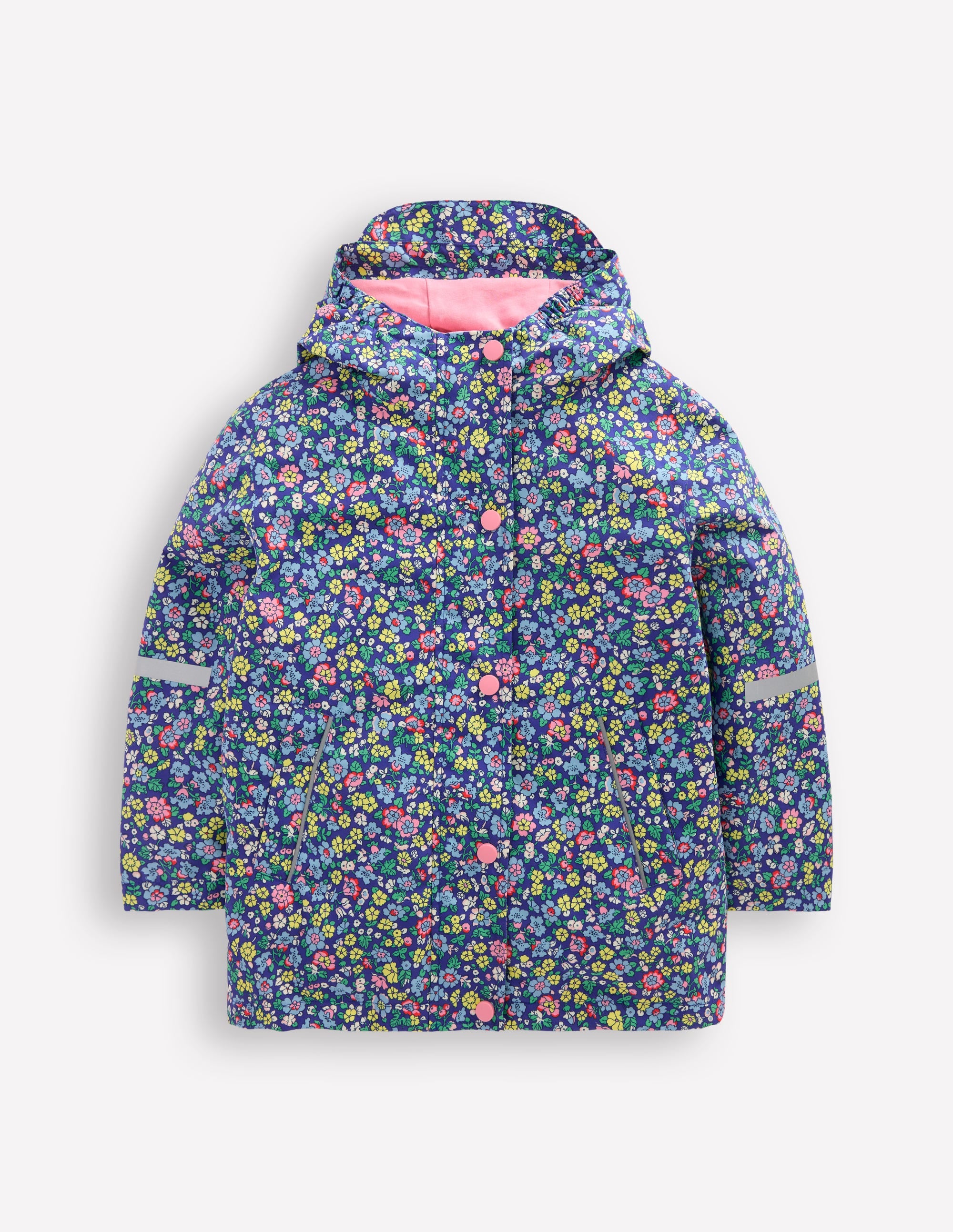 Ciré imperméable-Bleu saphir, fleurs nautiques - Image 1