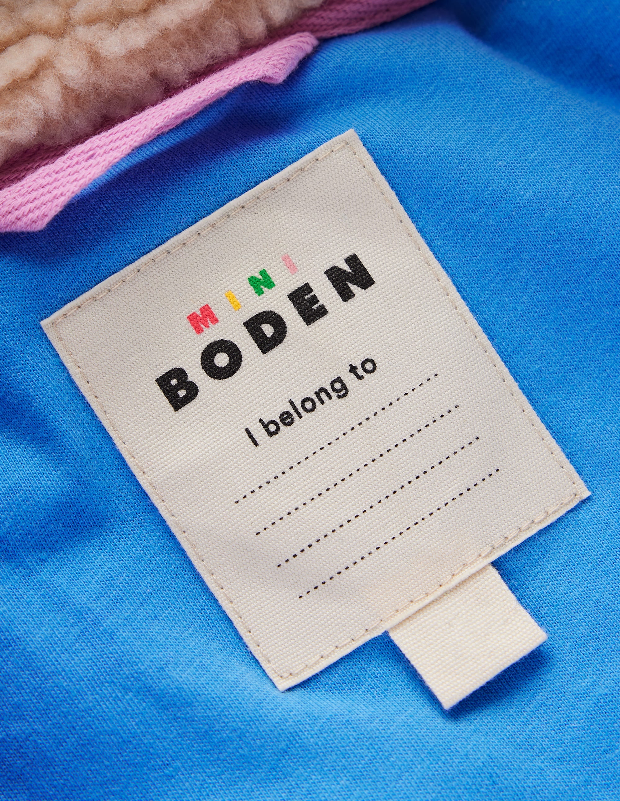 Gesteppte Jacke aus Teddyfell-Mix-Bunt, Blockfarben - Image 4