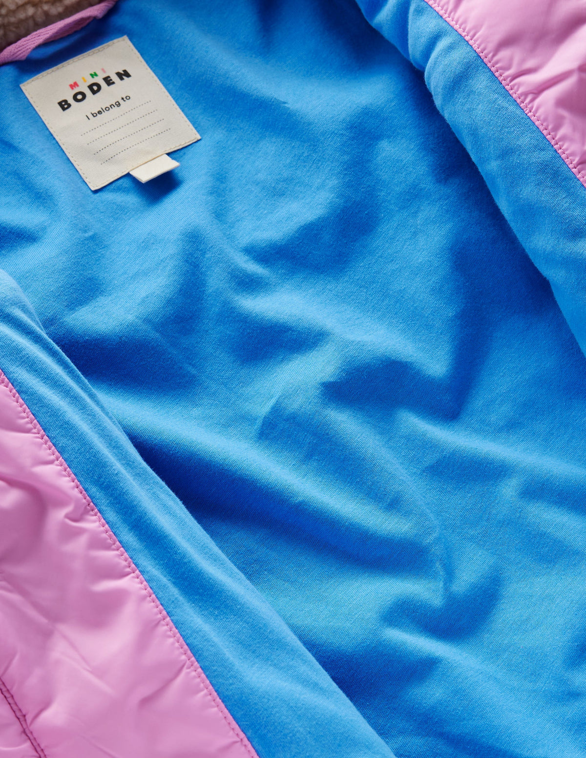Gesteppte Jacke aus Teddyfell-Mix-Bunt, Blockfarben - Image 5