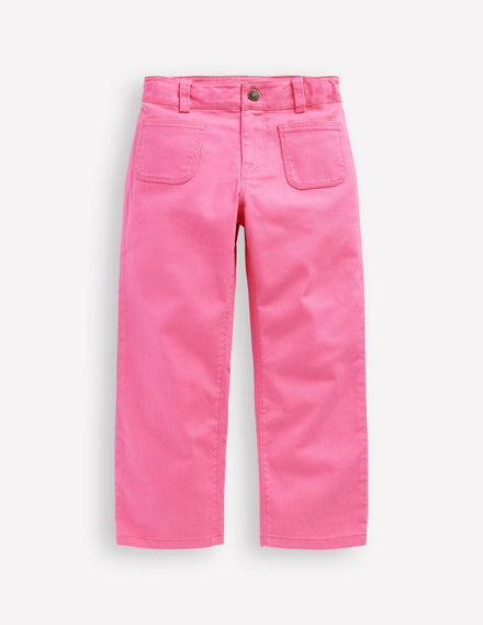 Pantalon à poche plaquée-Rose sorbet