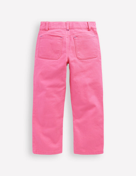 Pantalon à poche plaquée-Rose sorbet