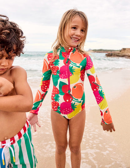 Long-Sleeved Swimsuit-Multi Giant Fruit