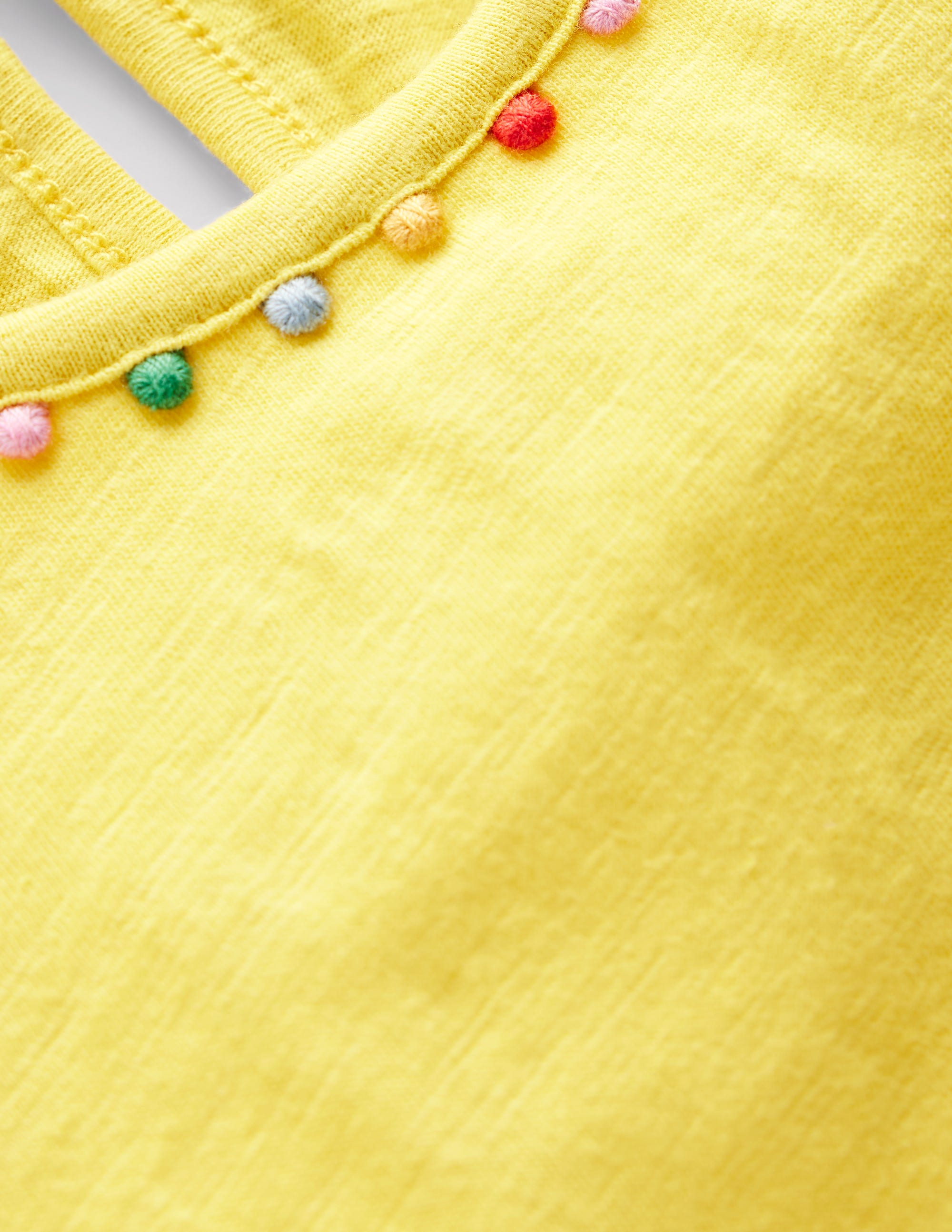 T-shirt Ali à manches bouffantes et pompons-Ananas - Image 3