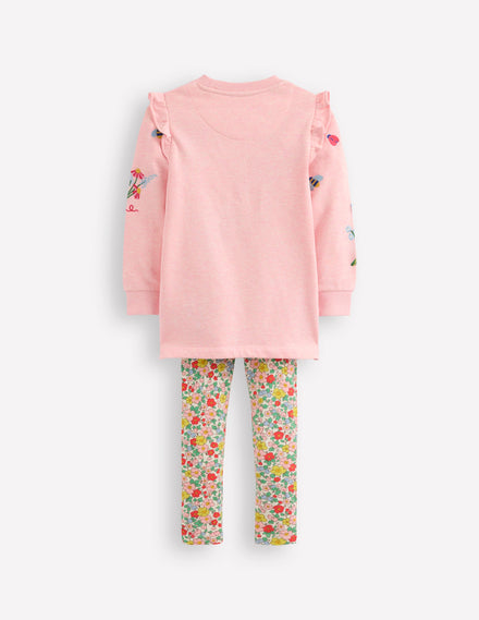 Sweat Tunic and Legging set-Berry Floral