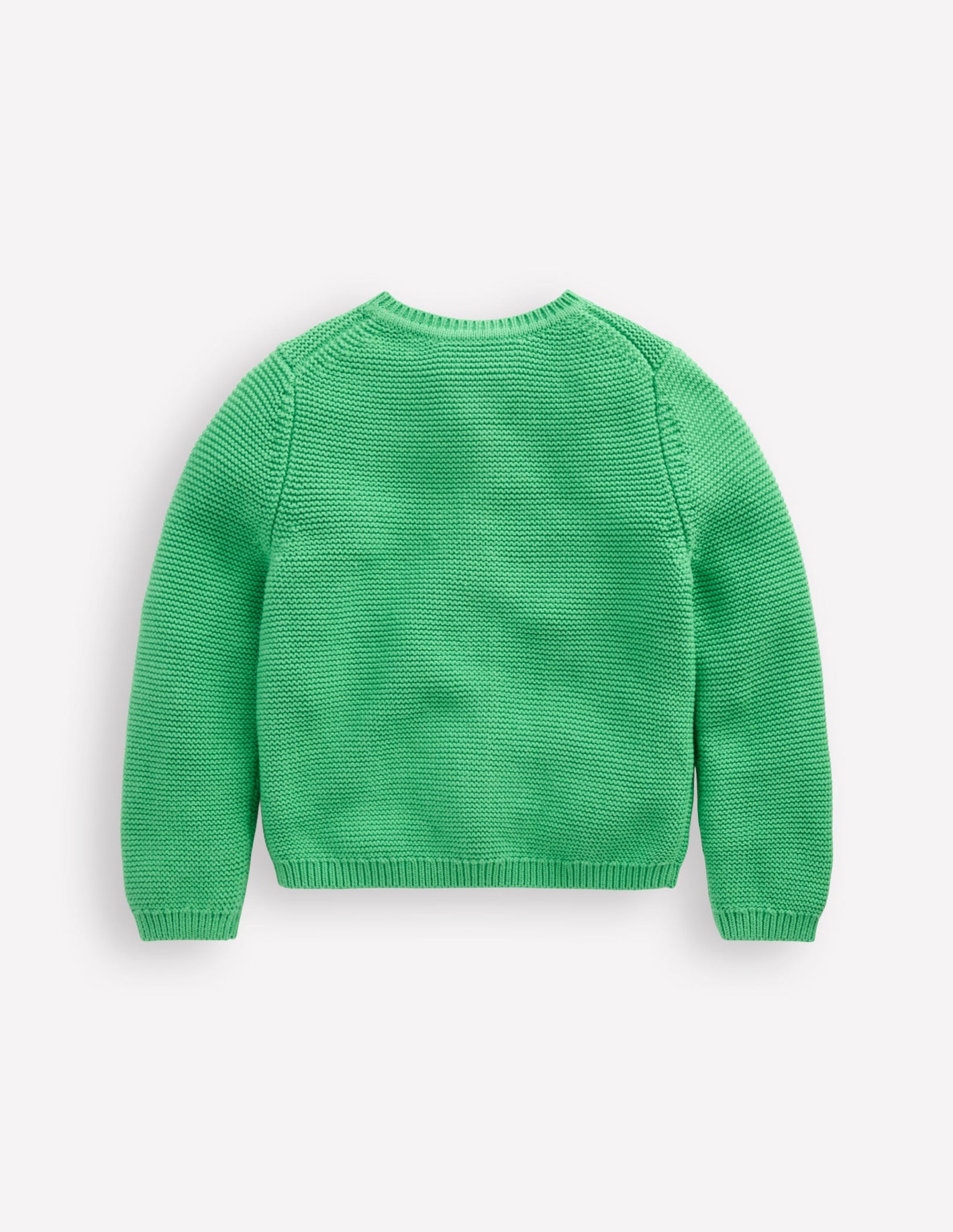 Essential Crew Neck Cardigan-Sapling Green