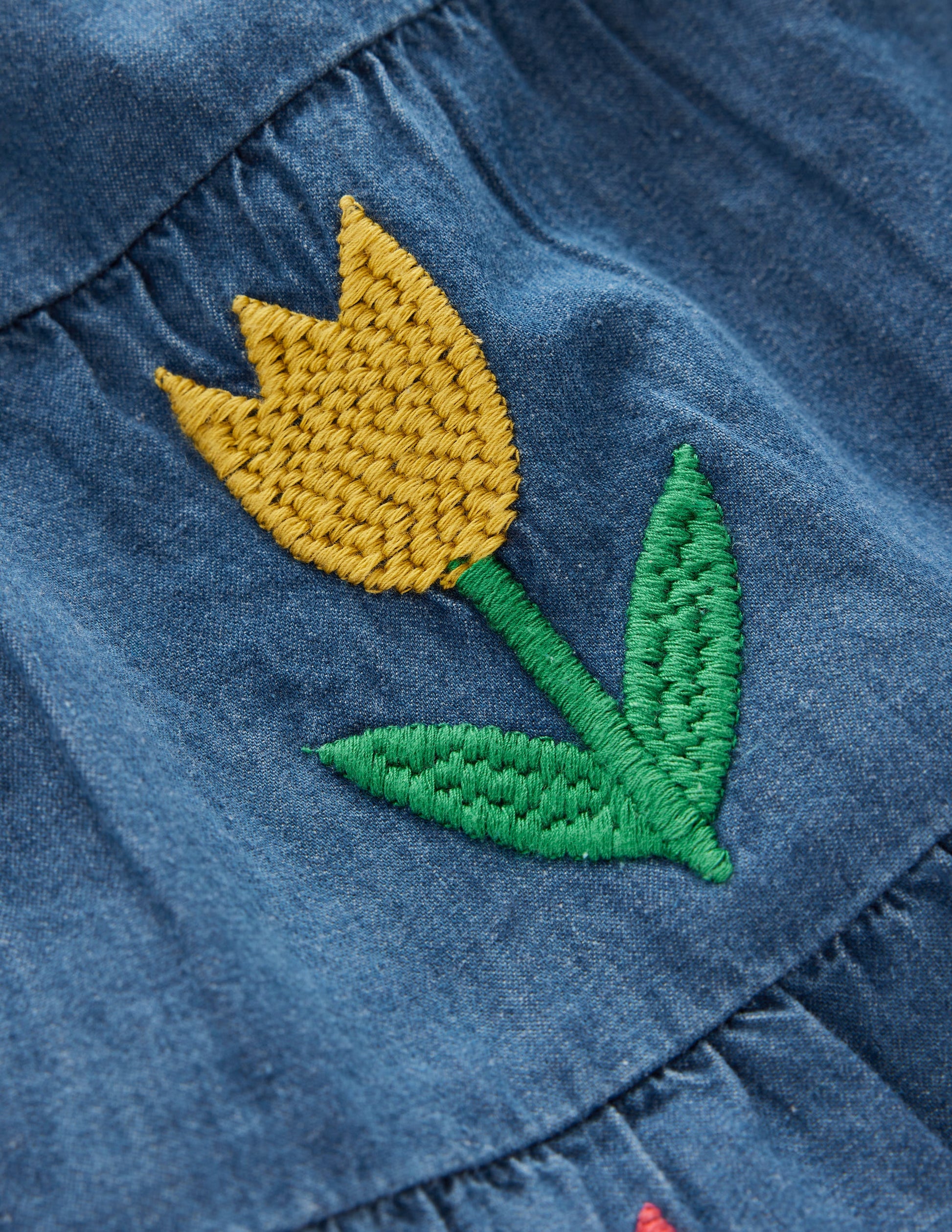 Gewebtes Kleid zum Herumwirbeln-Medium Vintage Tulpen-4