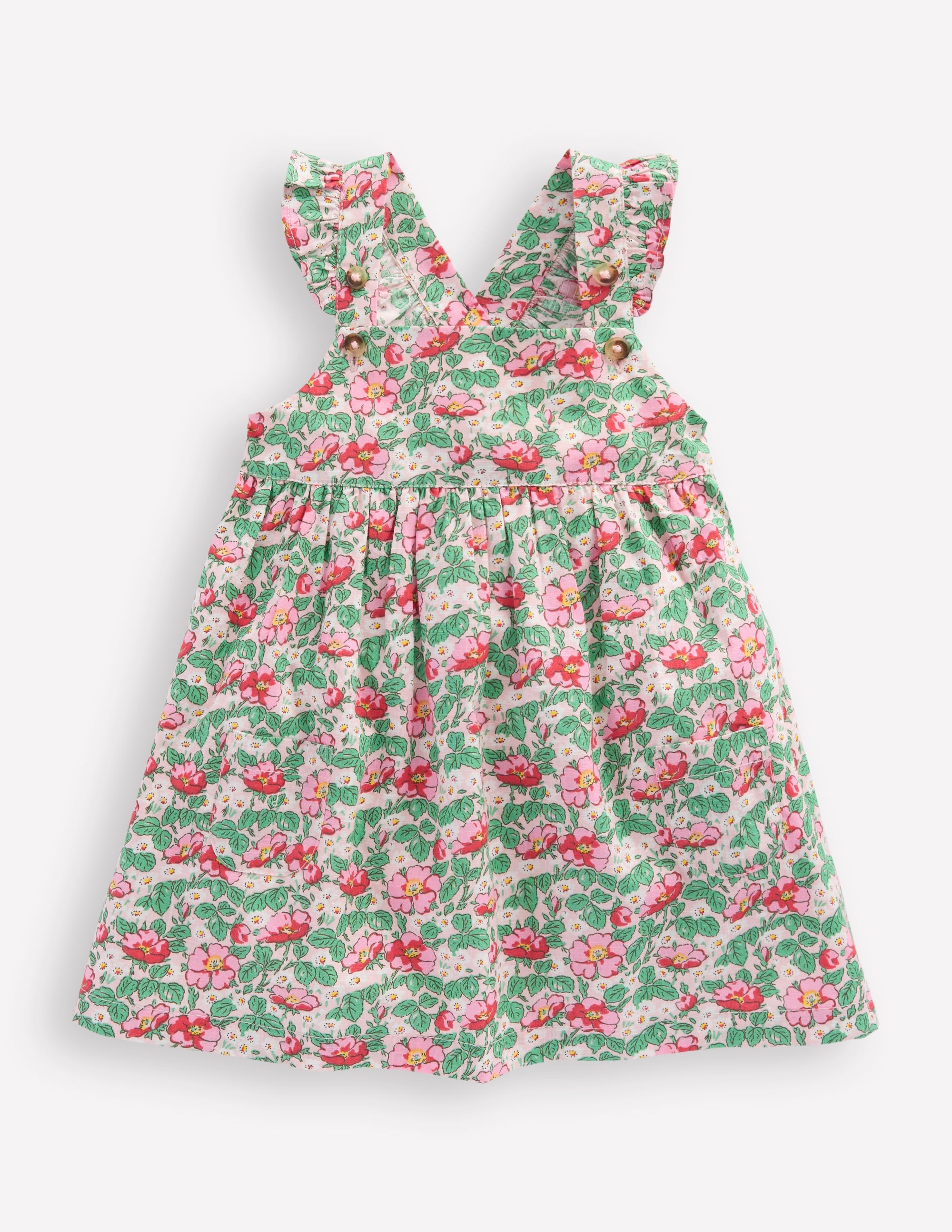 Nostalgisches Schürzenkleid-Kreiderosa Rose - Image 1