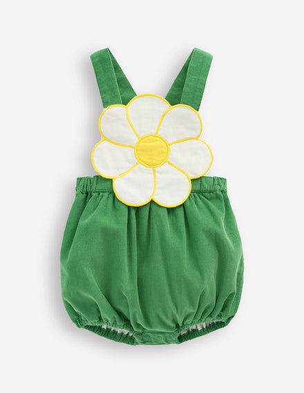 Novelty Bubble Romper-Sapling Green