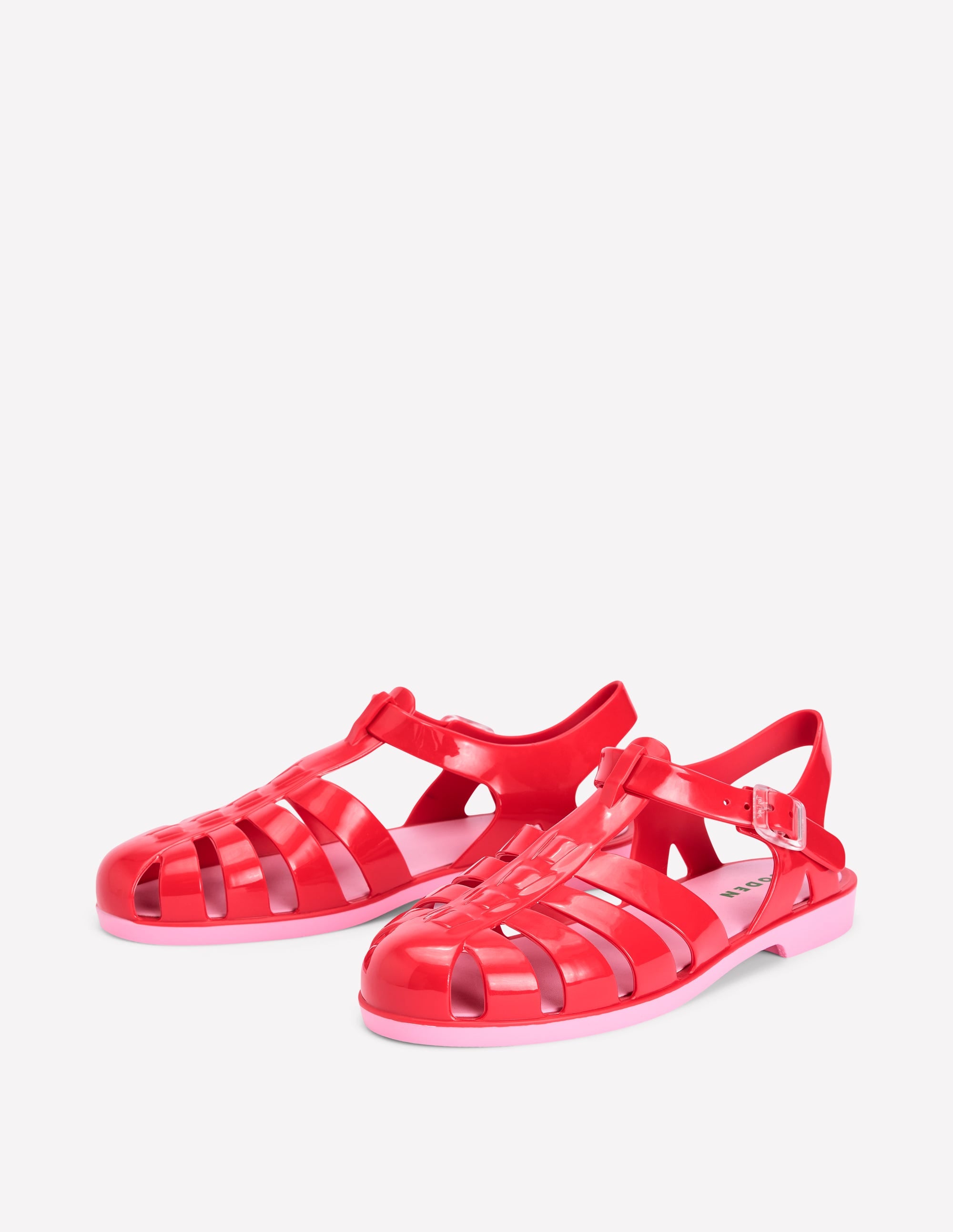 Jelly-Schuhe-Briefkastenrot/Sanftes Rosa - Image 3