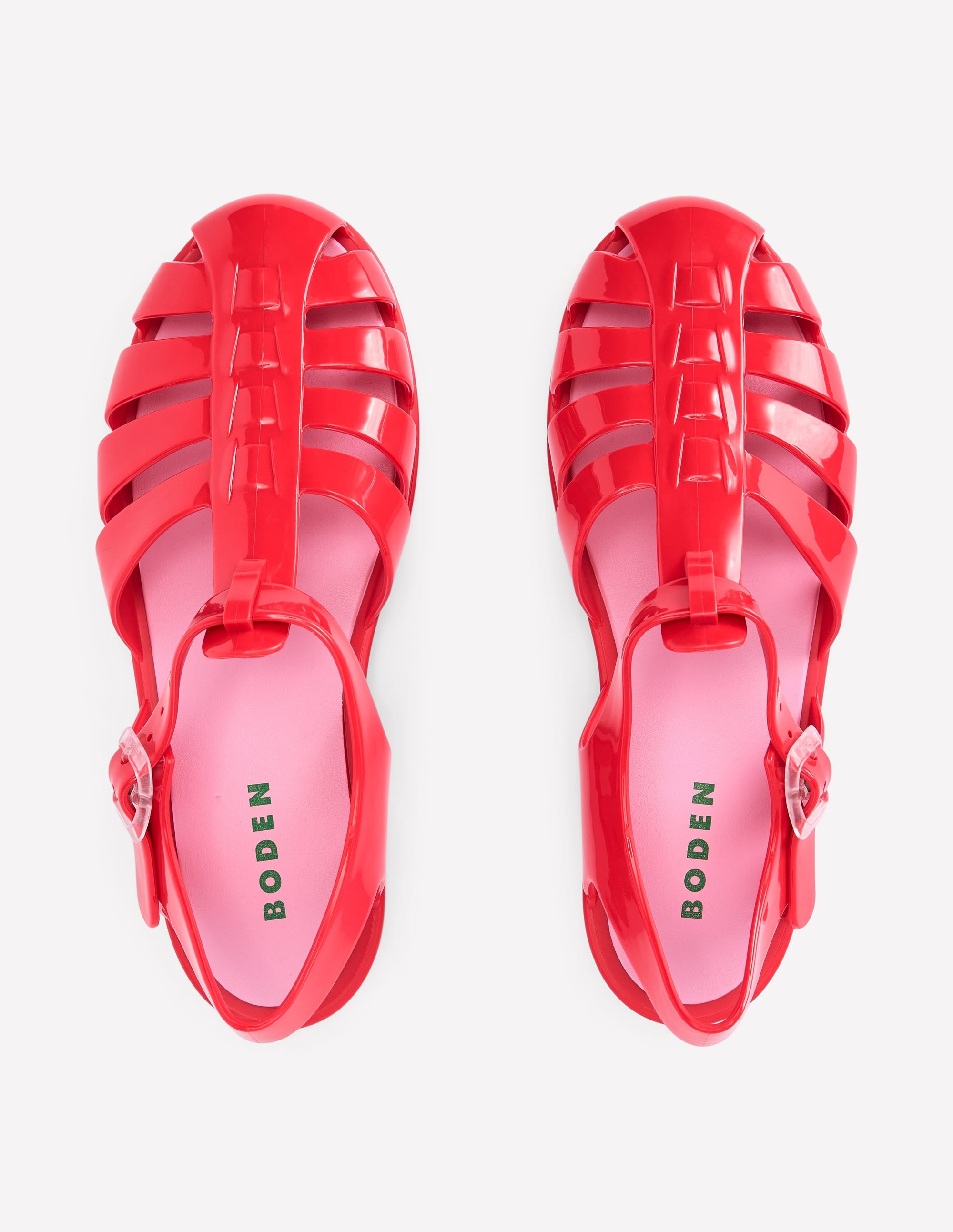 Jelly-Schuhe-Briefkastenrot/Sanftes Rosa - Image 4
