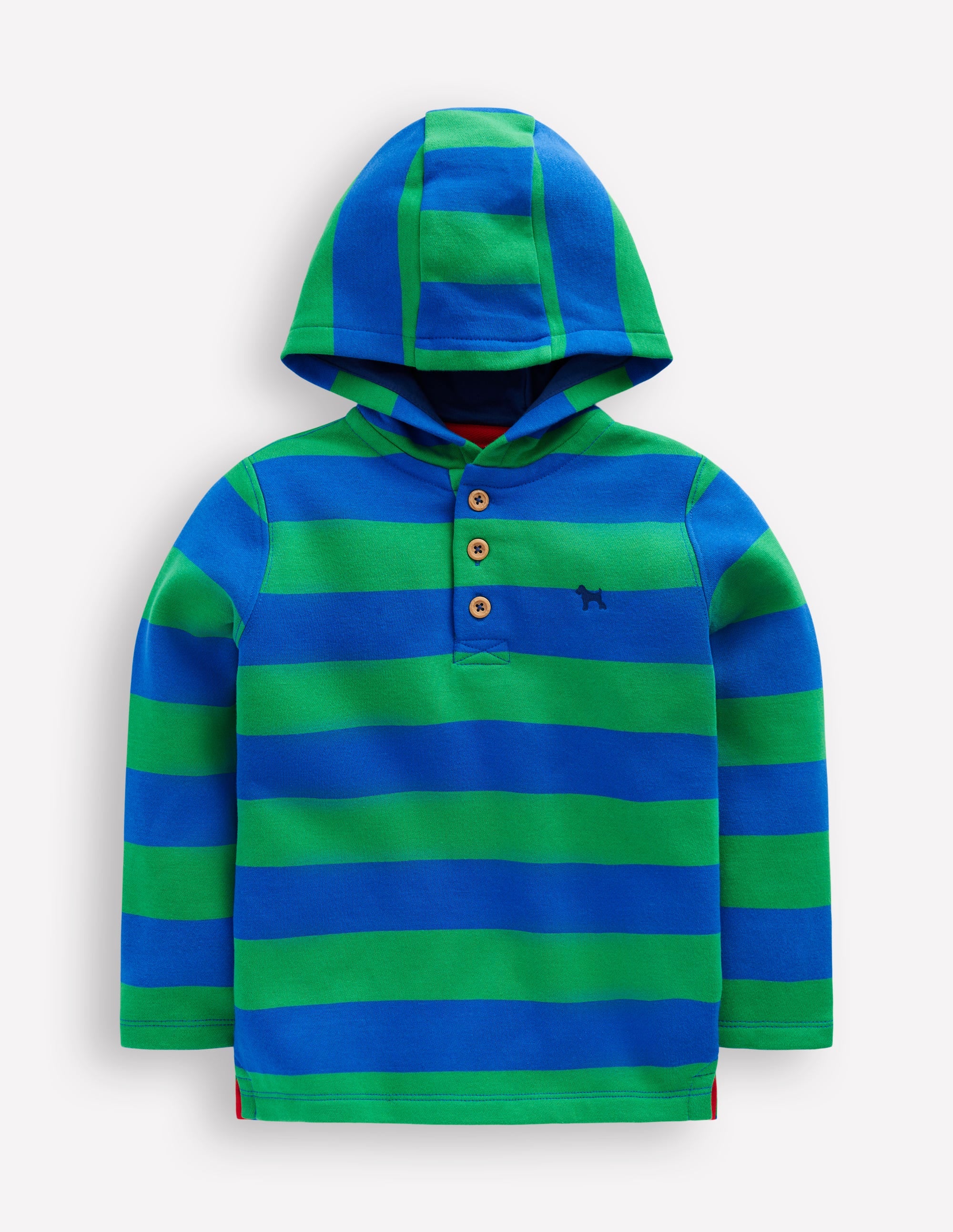 Button-Down-Kapuzenpullover-Setzlingsgrün/Eisvogelblau - Image 1