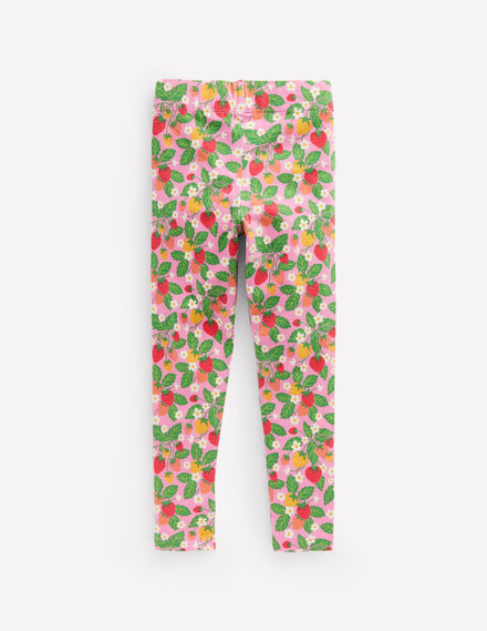 Legging fun-Lit de fraises rose cosmos