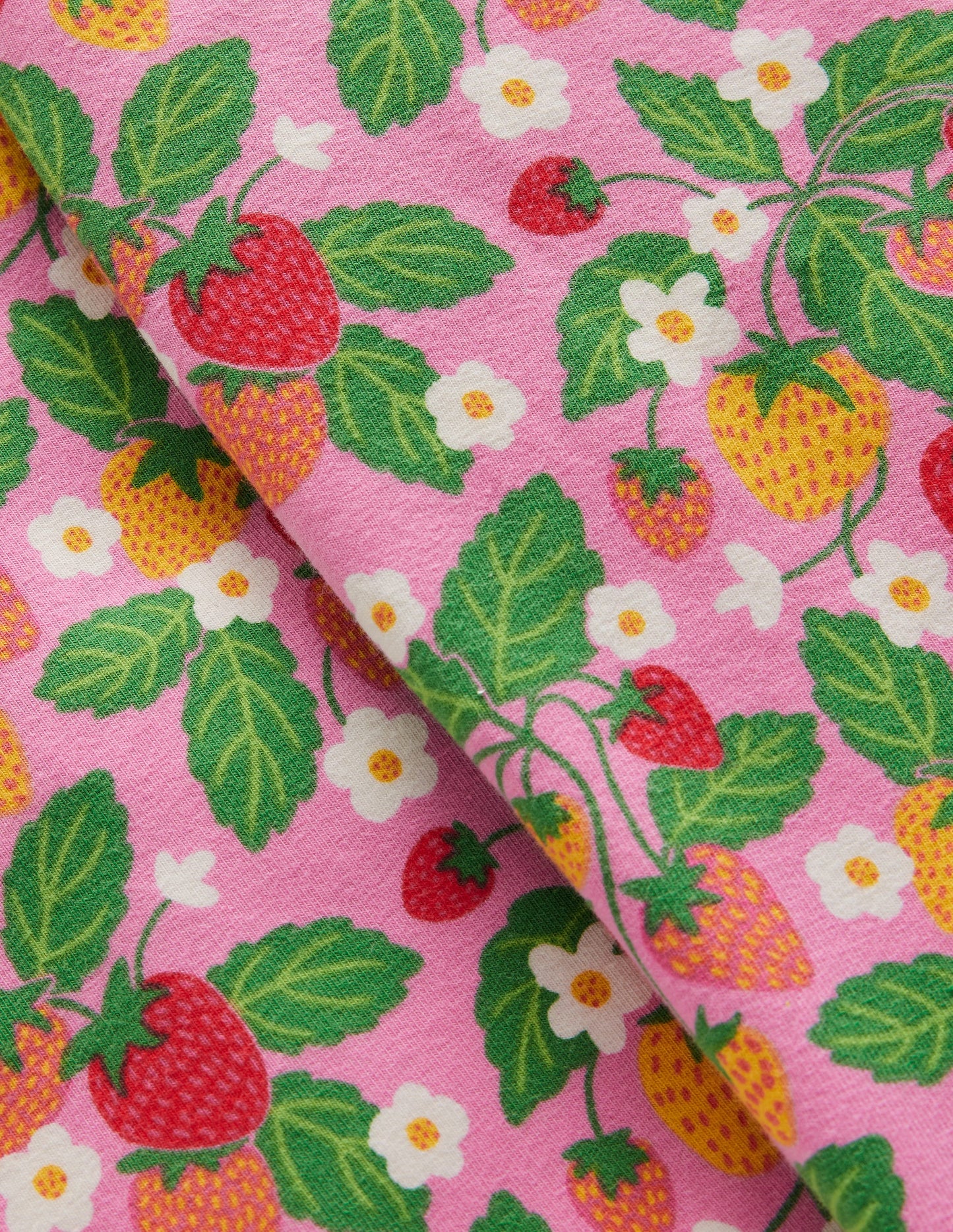 Fun Leggings-Cosmos Pink Strawberry Patch