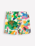 Short pour faire la roue-Jungle multi ivoire doux