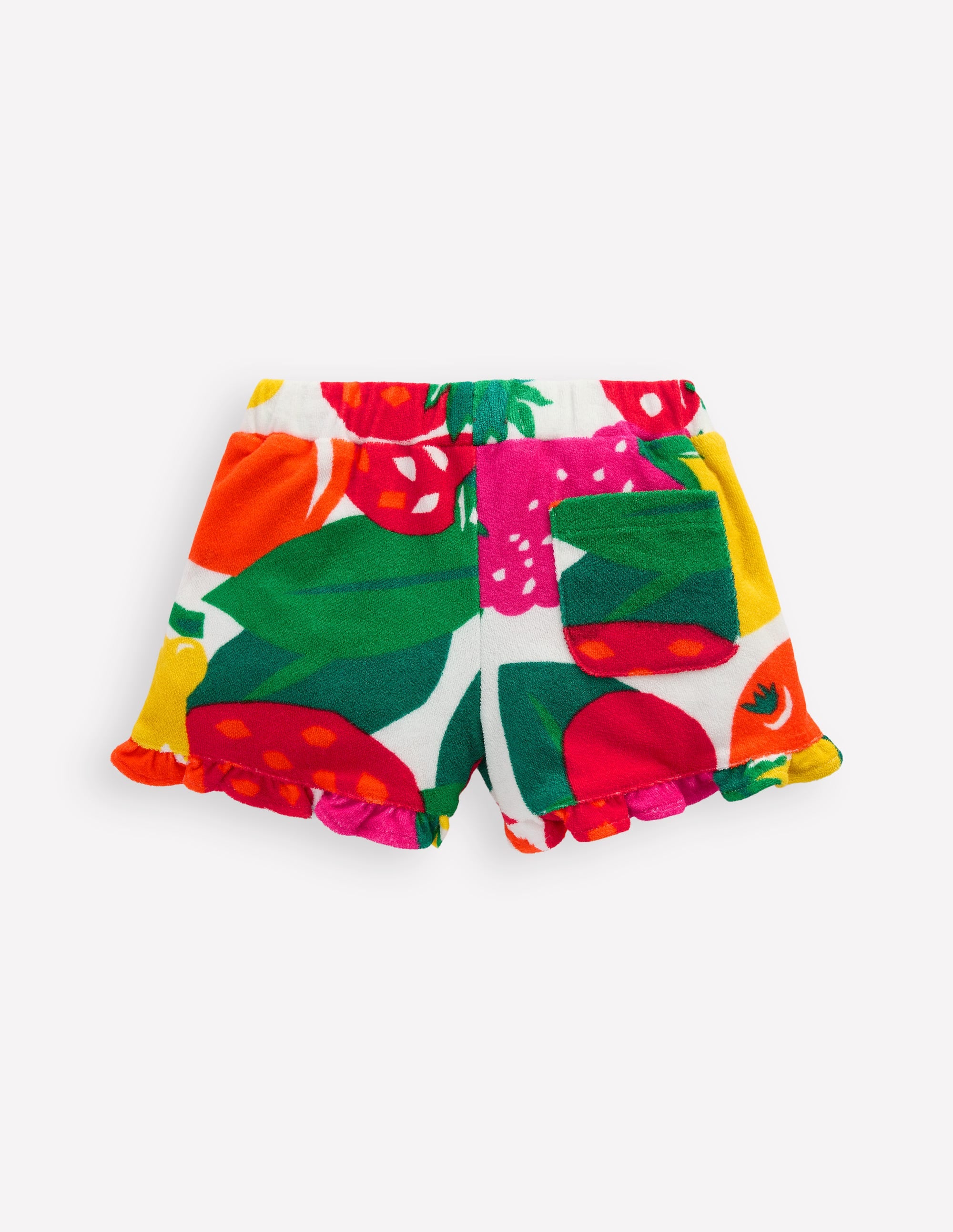Frottee-Shorts mit Rüschensaum-Bunt Riesenfrüchte - Image 2